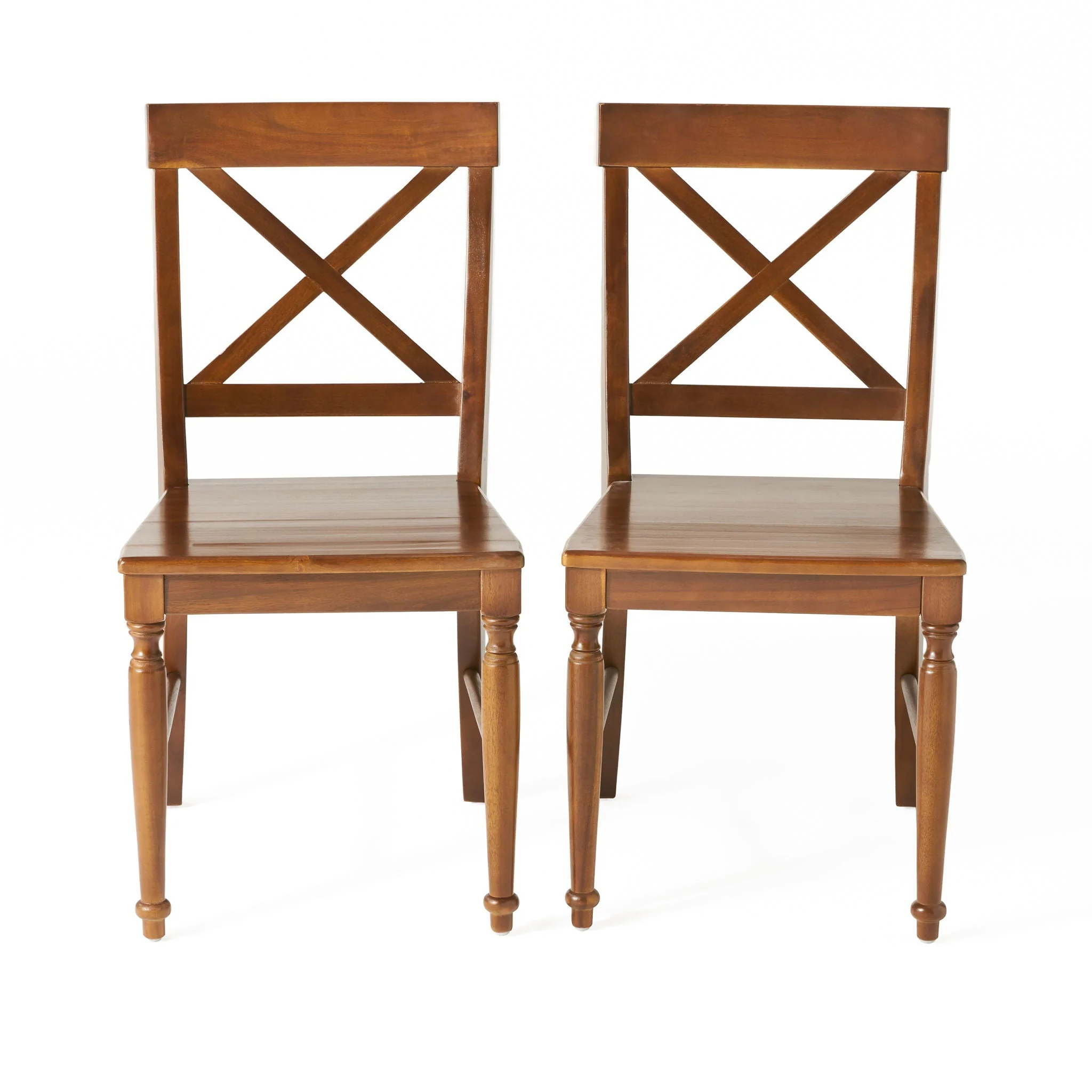 Dining Chair With X Shaped Back (Set of 2) - Image 2