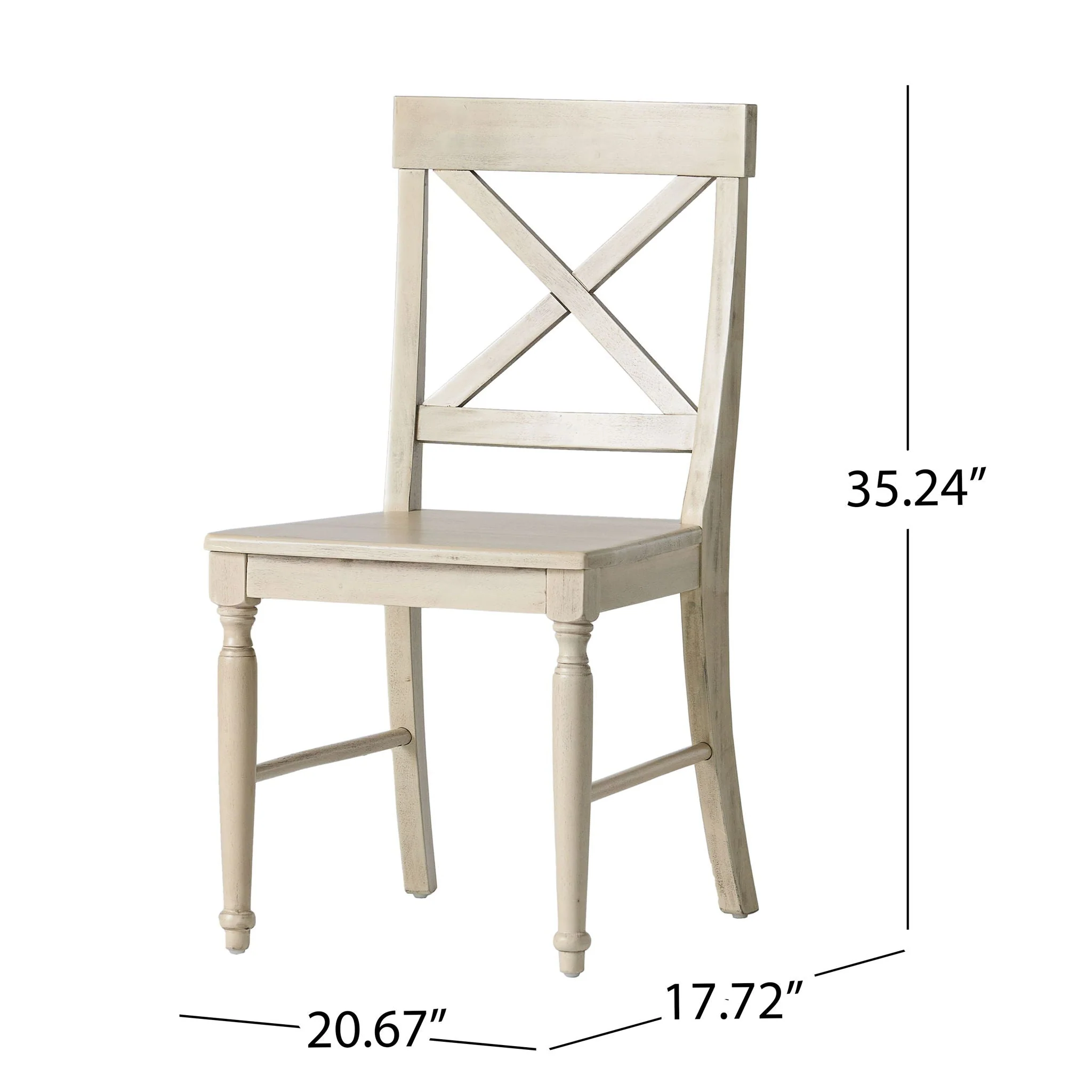 Dining Chair With X Shaped Back (Set of 2) - Image 5