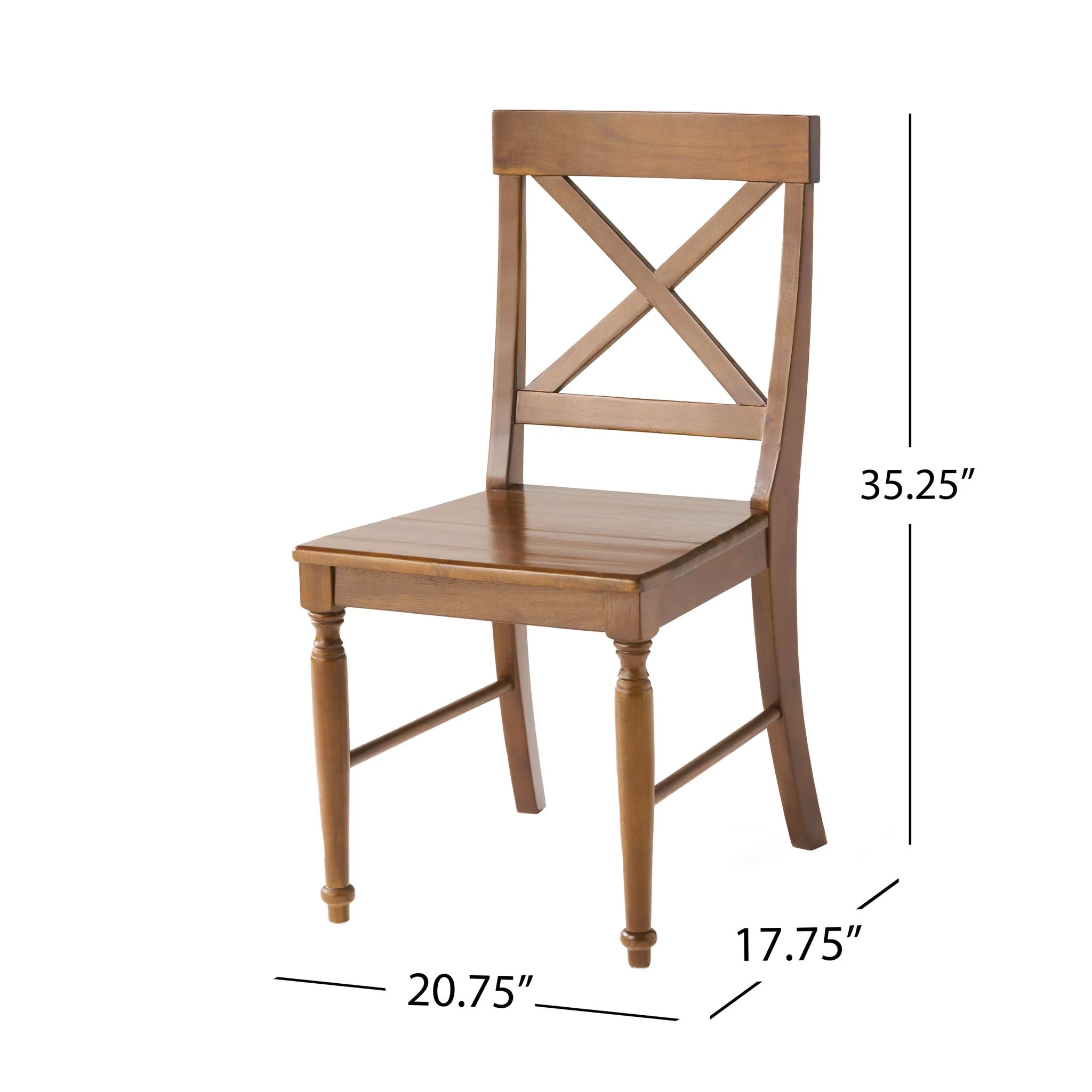 Dining Chair With X Shaped Back (Set of 2) - Image 7