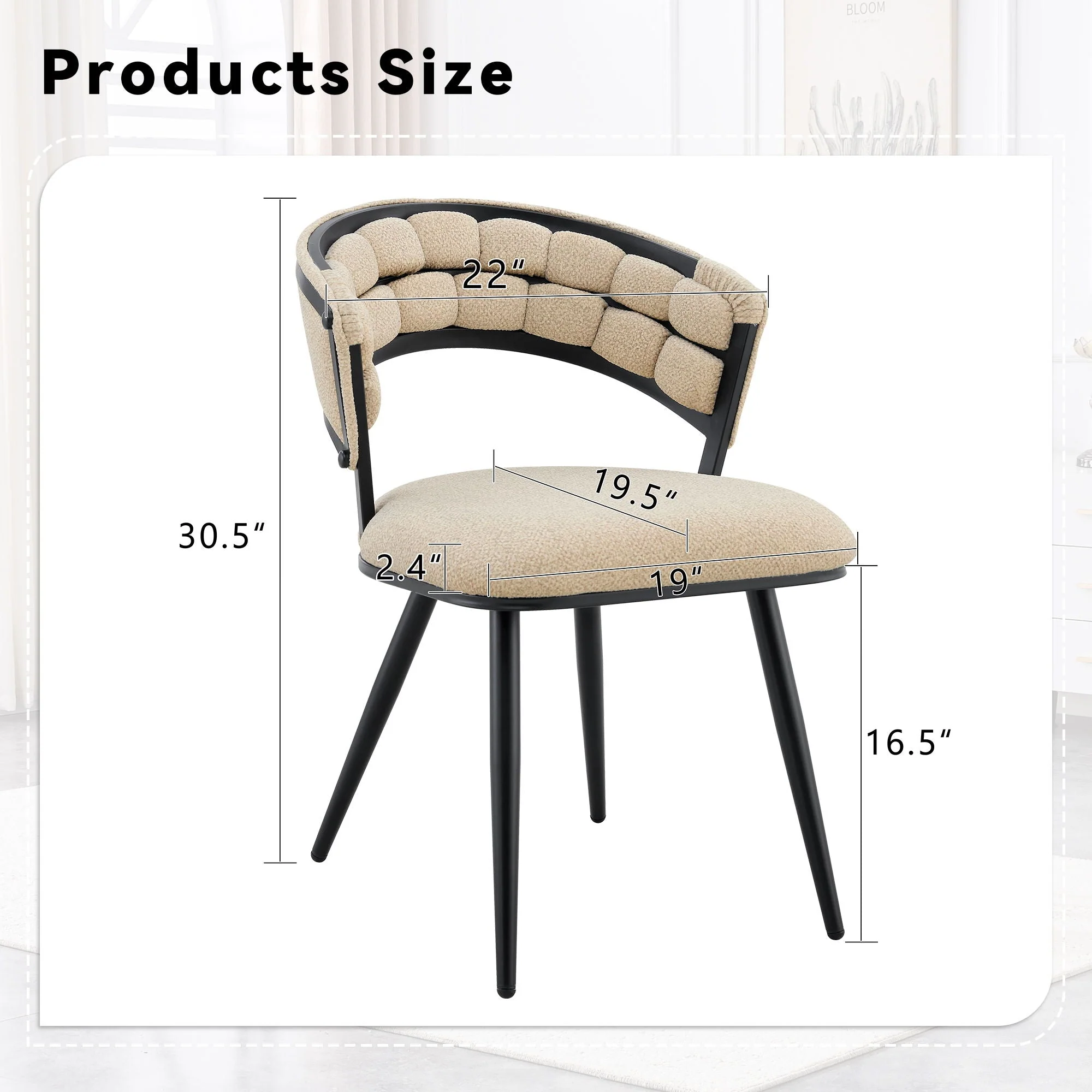 Dining Chairs for Dining Room & Kitchen (Set of 2) - Image 8