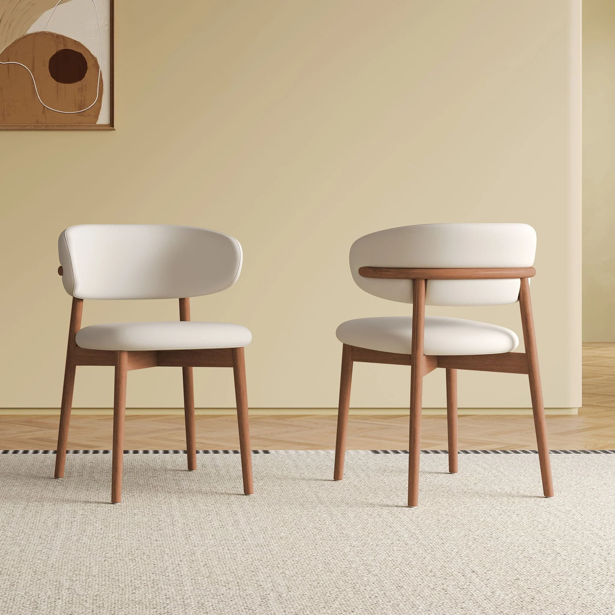 Dining Chairs For Dining Room (Set of 2) - White - Image 3