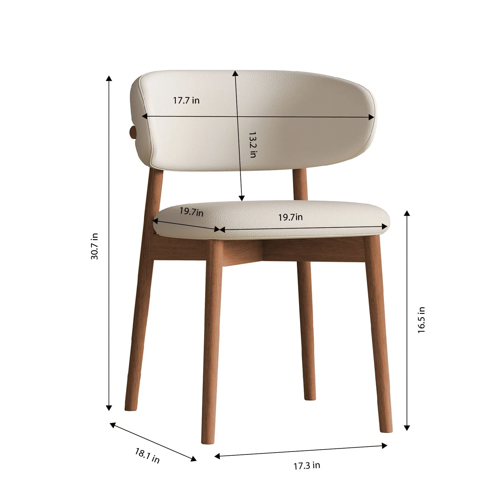 Dining Chairs For Dining Room (Set of 2) - White - Image 4