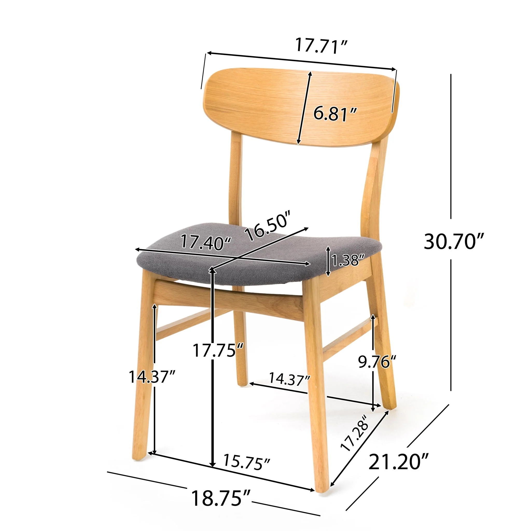 Dining Chairs With Cushioned Seat (Set of 2) - Image 6