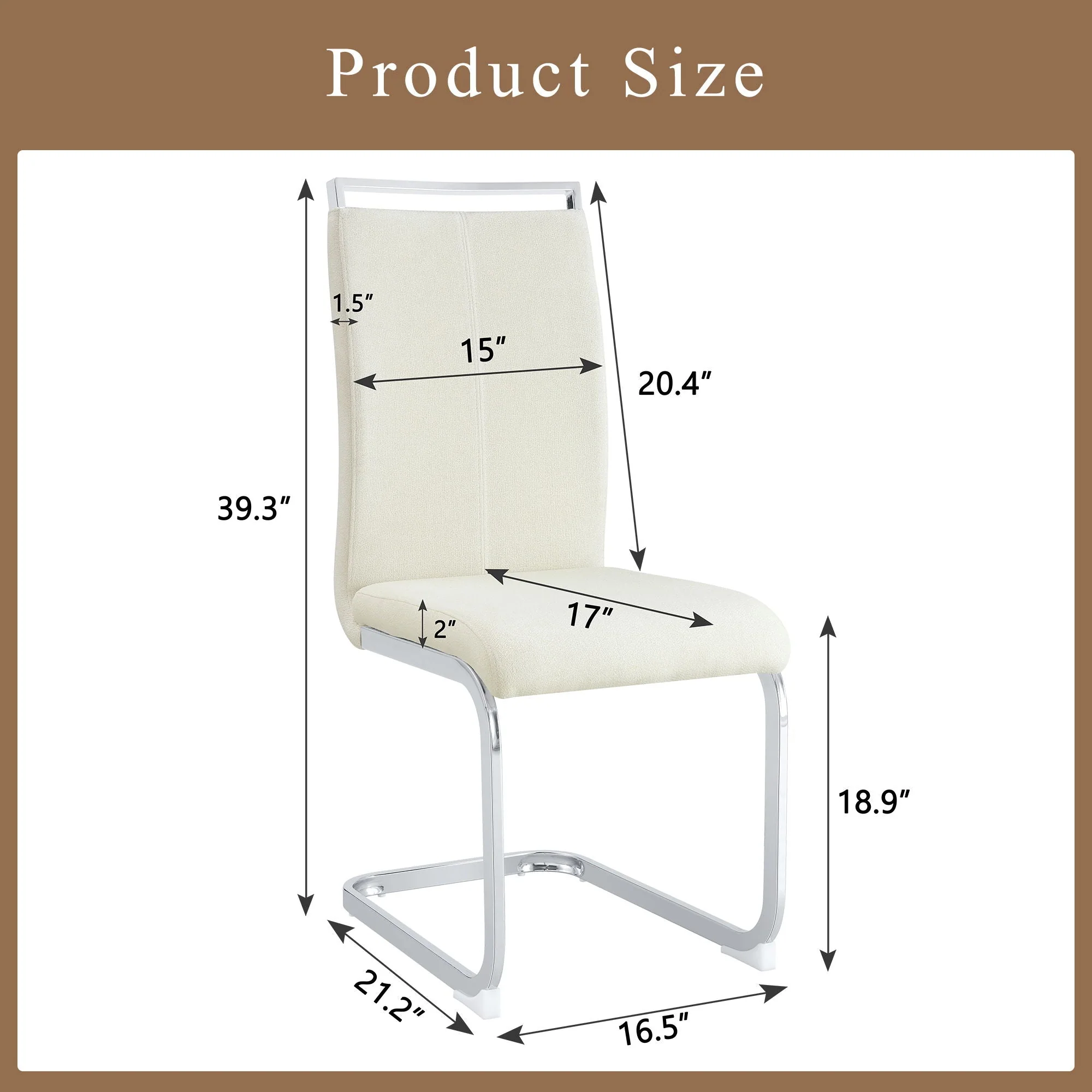 Dining Chairs With Ergonomic Backrest - Image 5