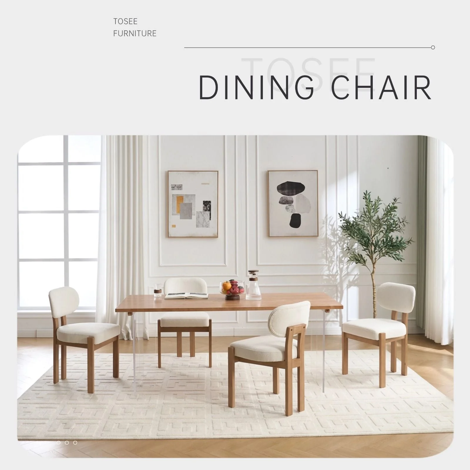 Dining Chairs With Ergonomic Backrest And Adjustable Feet (Set of 2) - Image 11