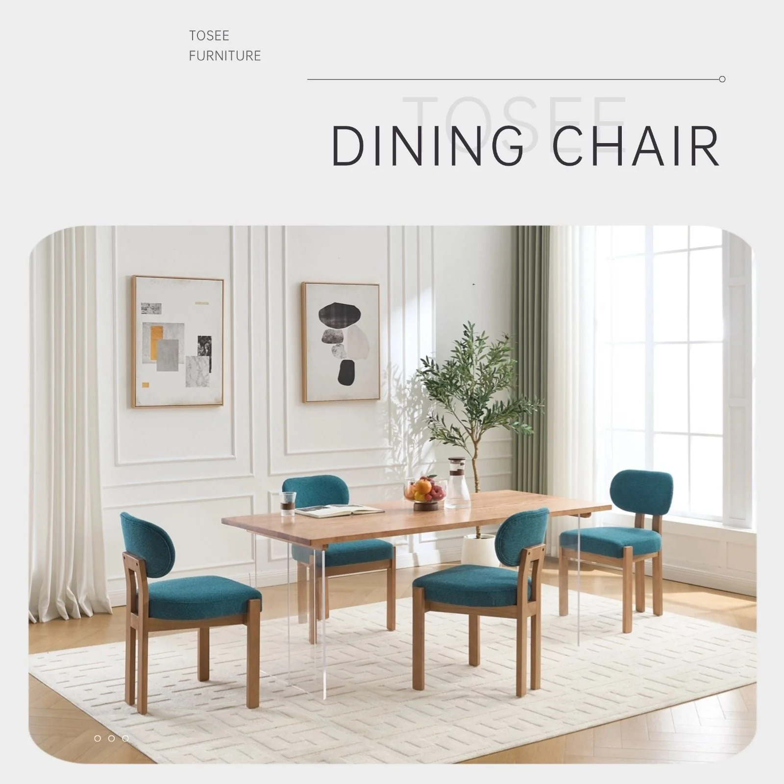 Dining Chairs With Ergonomic Backrest And Adjustable Feet (Set of 2) - Image 6