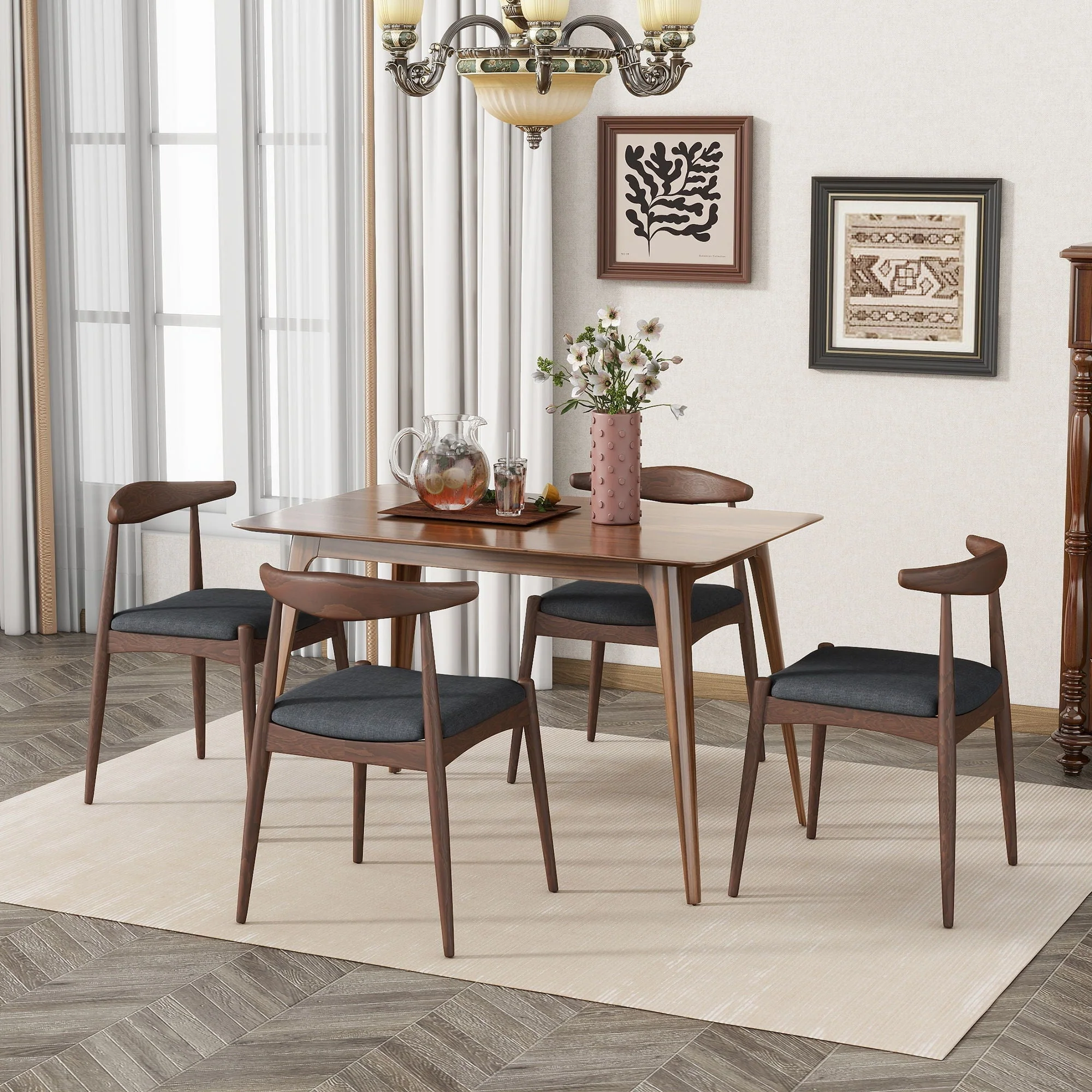 Dining Chairs With Ergonomic Backrest & Comfort Cushions (Set of 2) - Image 3