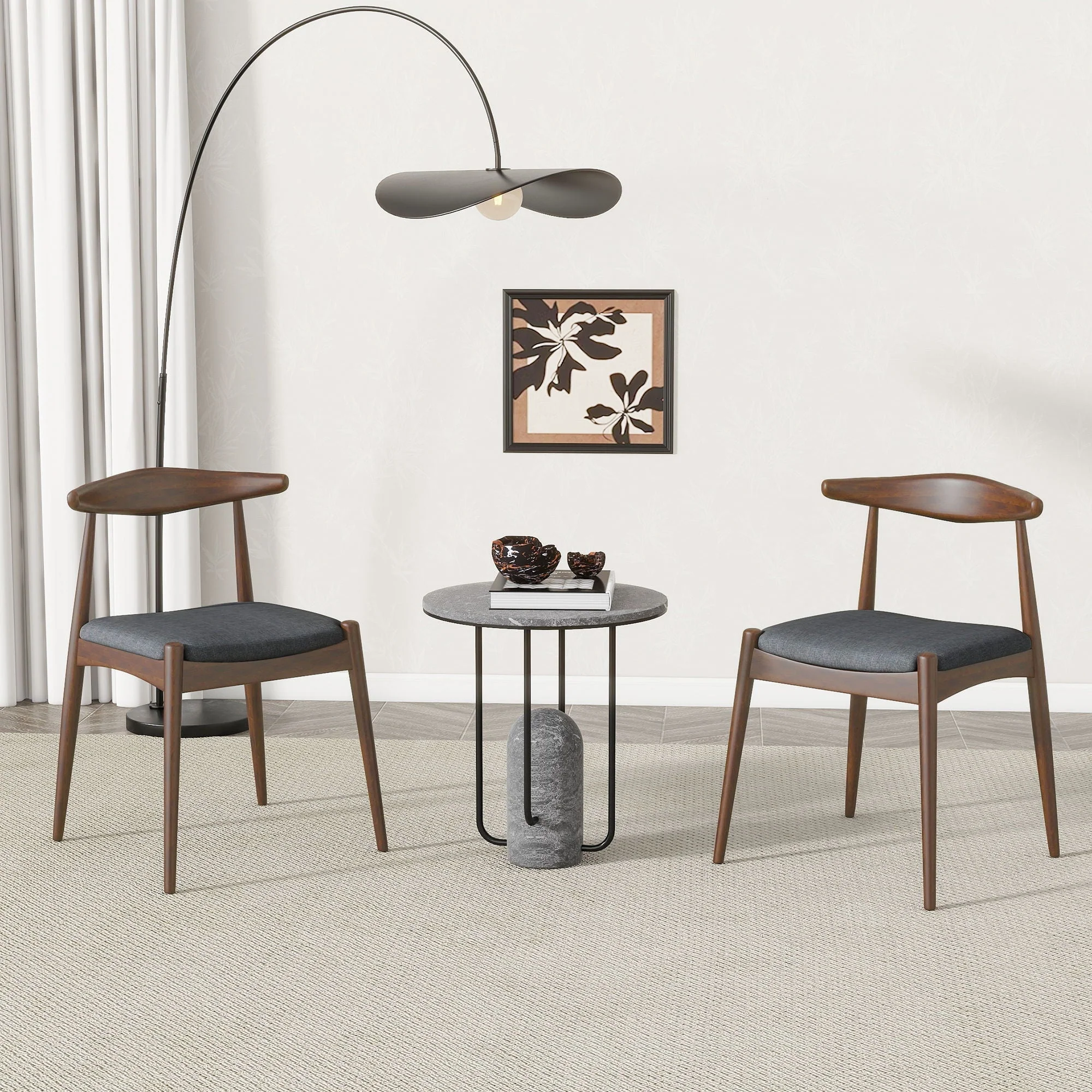 Dining Chairs With Ergonomic Backrest & Comfort Cushions (Set of 2) - Image 5