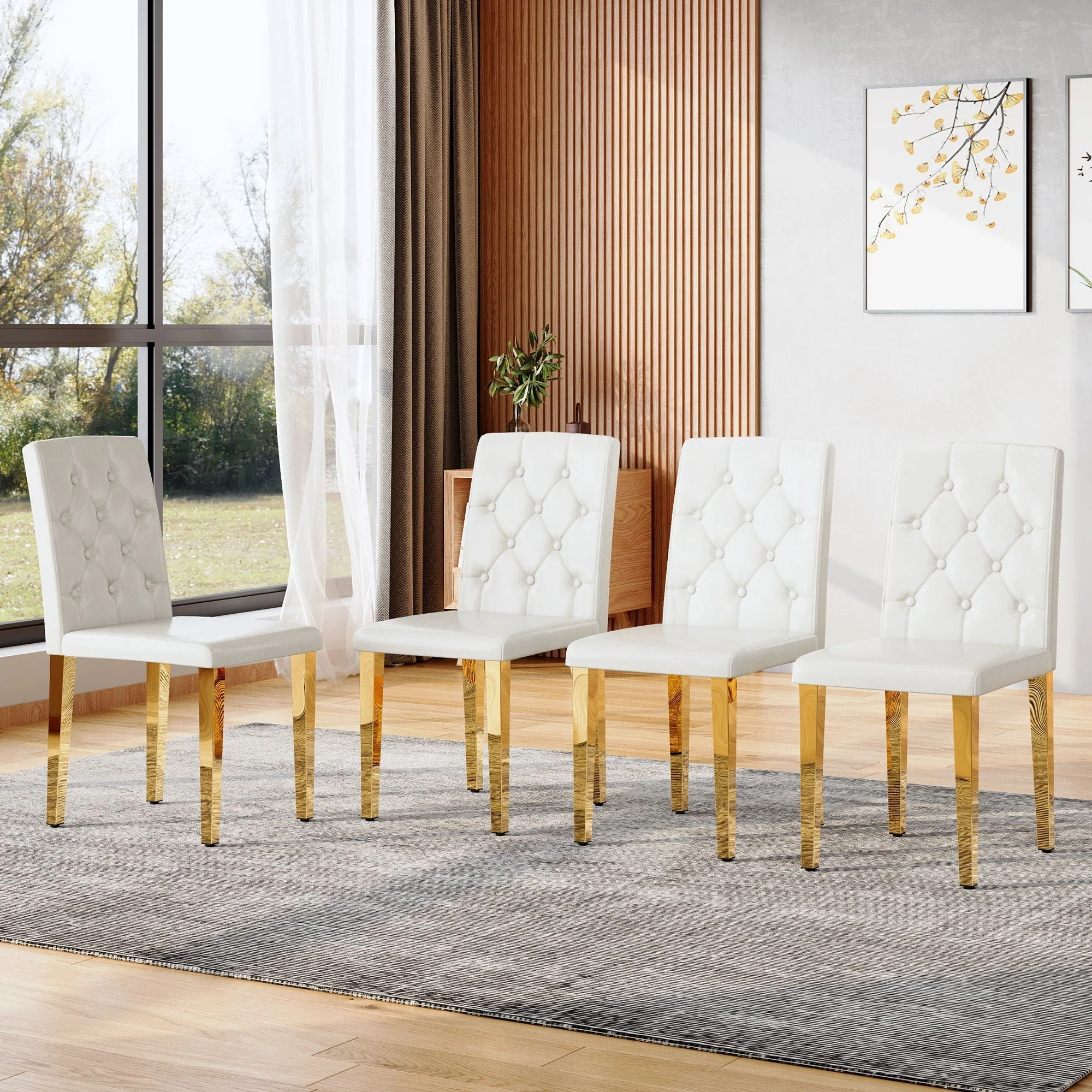 Dining Chairs With Ergonomic Buckle Backrest Comfort - Image 4