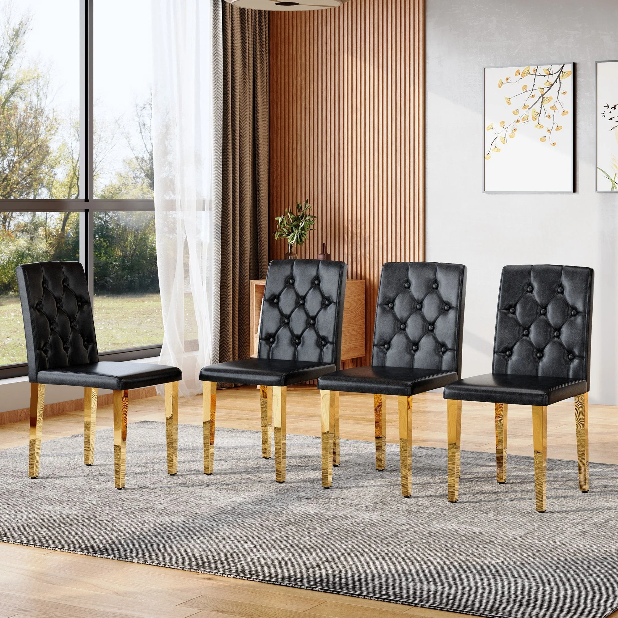 Dining Chairs With Ergonomic Buckle Backrest Comfort - Image 7