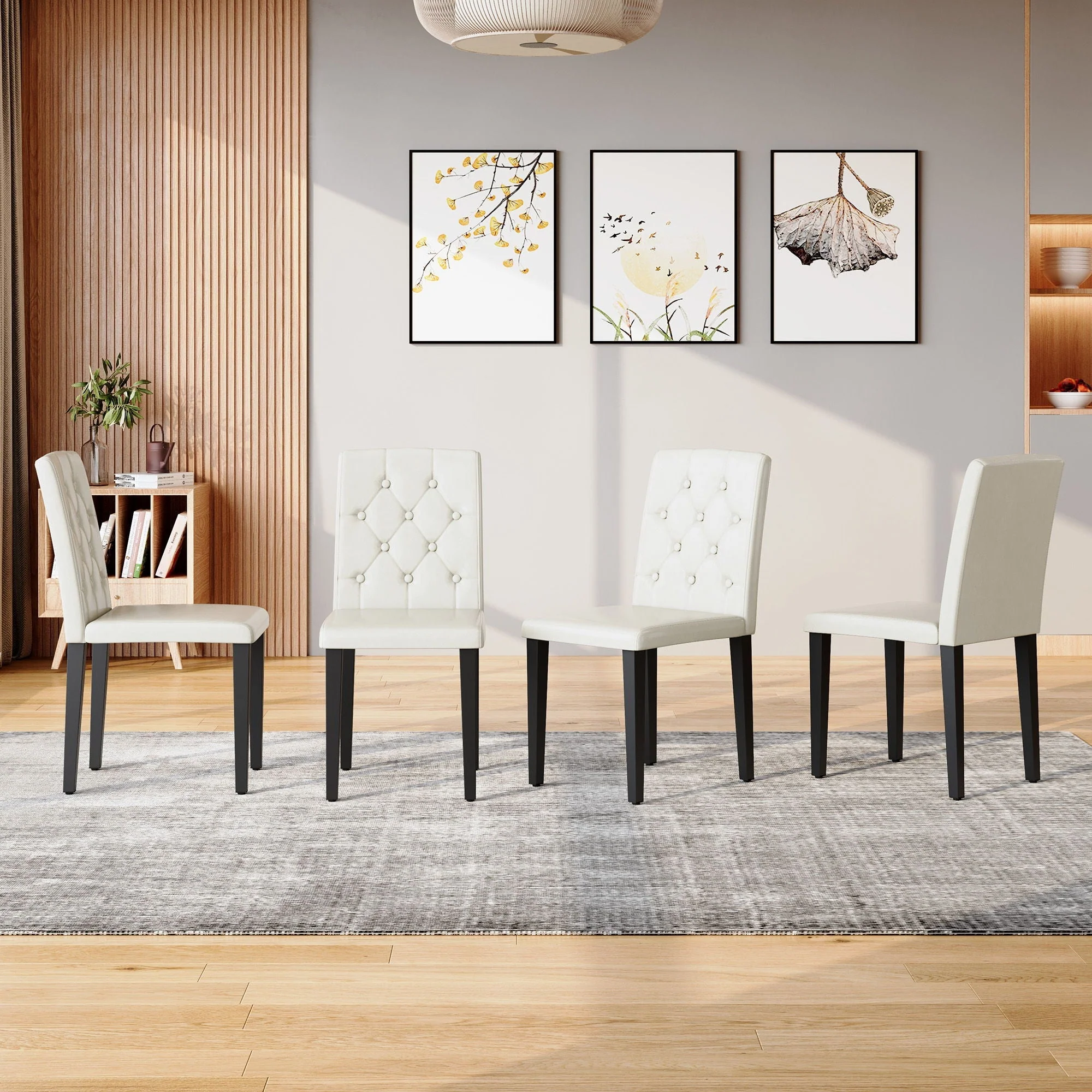 Dining Chairs with Ergonomic Buckle Backrest for Family Dining Rooms - Image 6