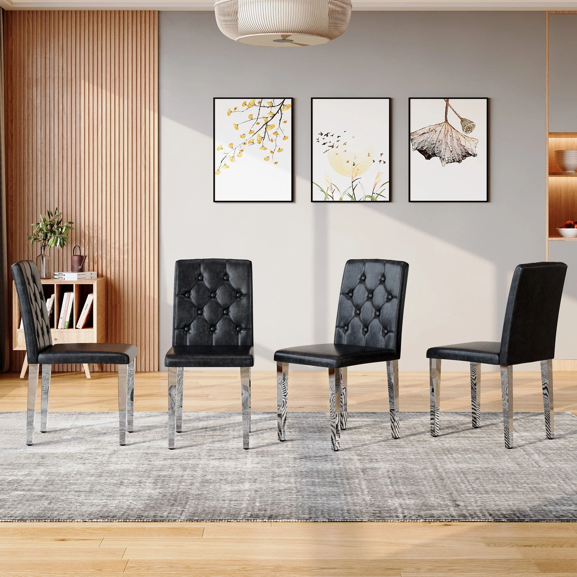 Dining Chairs With Ergonomic Buckle Backrest For Home - Image 8