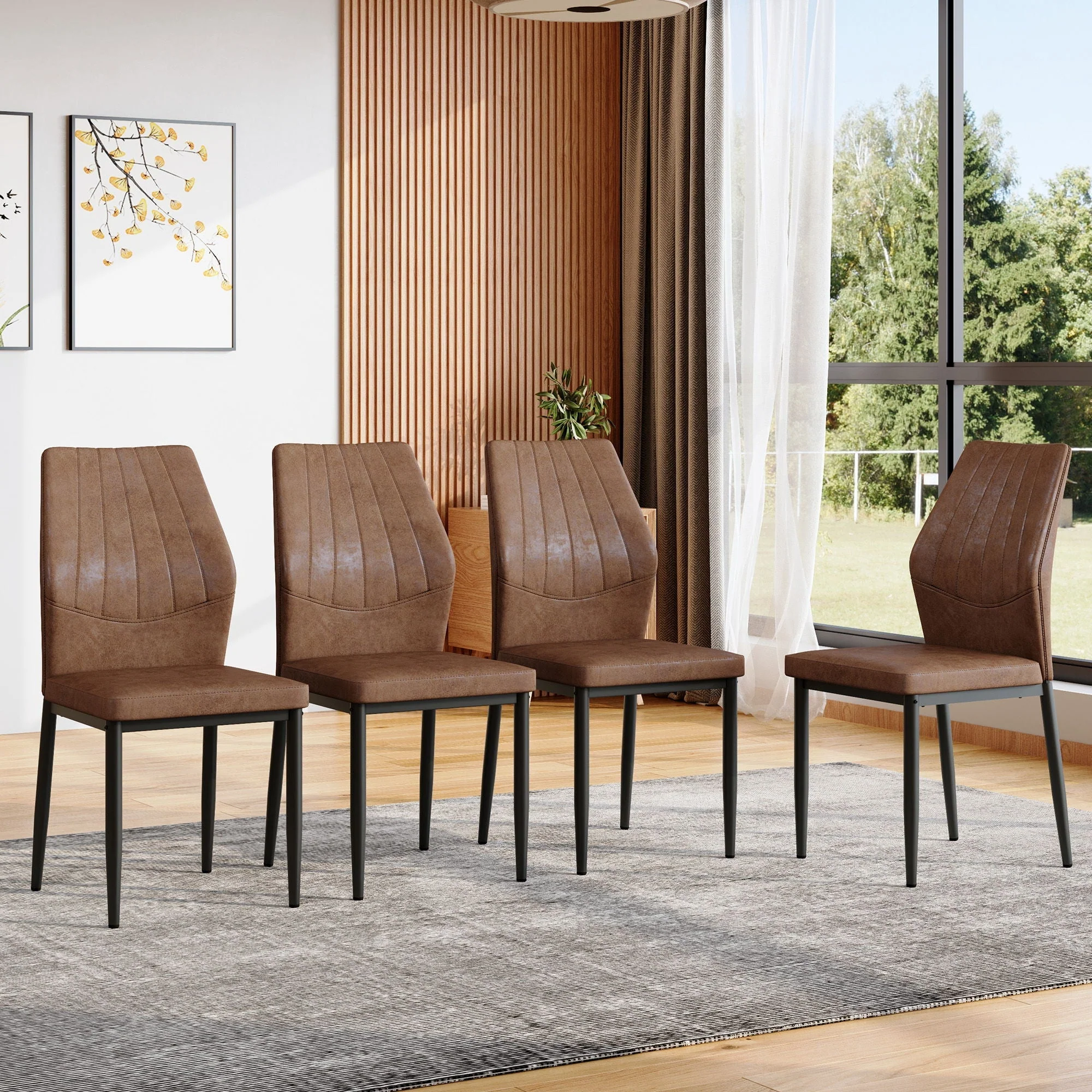 Dining Chairs with Shell Pattern, Comfort, and Style - Image 13