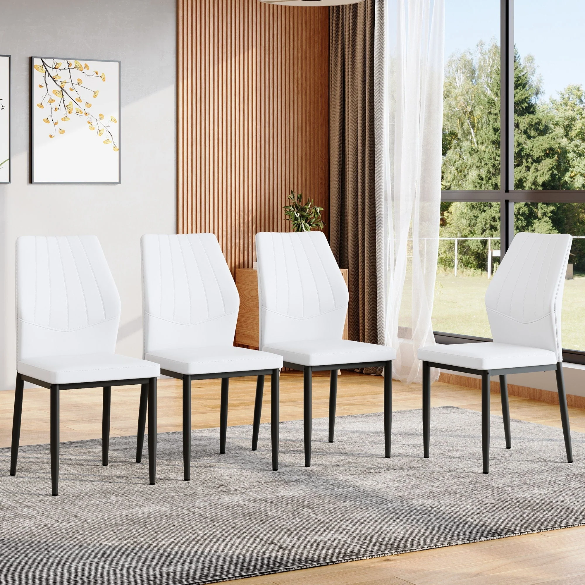 Dining Chairs with Shell Pattern, Comfort, and Style - Image 7