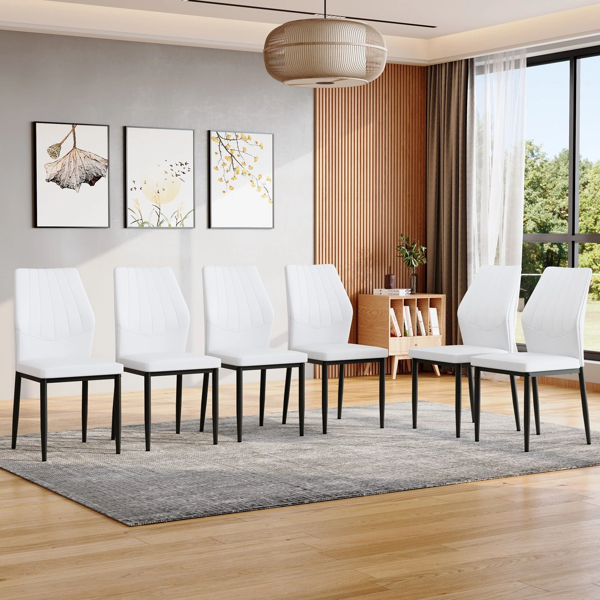 Dining Chairs with Shell Pattern, Comfort, and Style - Image 8