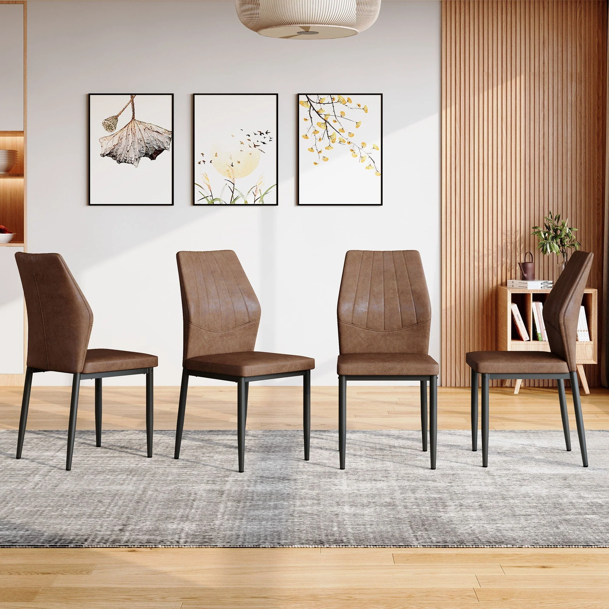 Dining Chairs with Shell Pattern, Comfort, and Style - Image 9