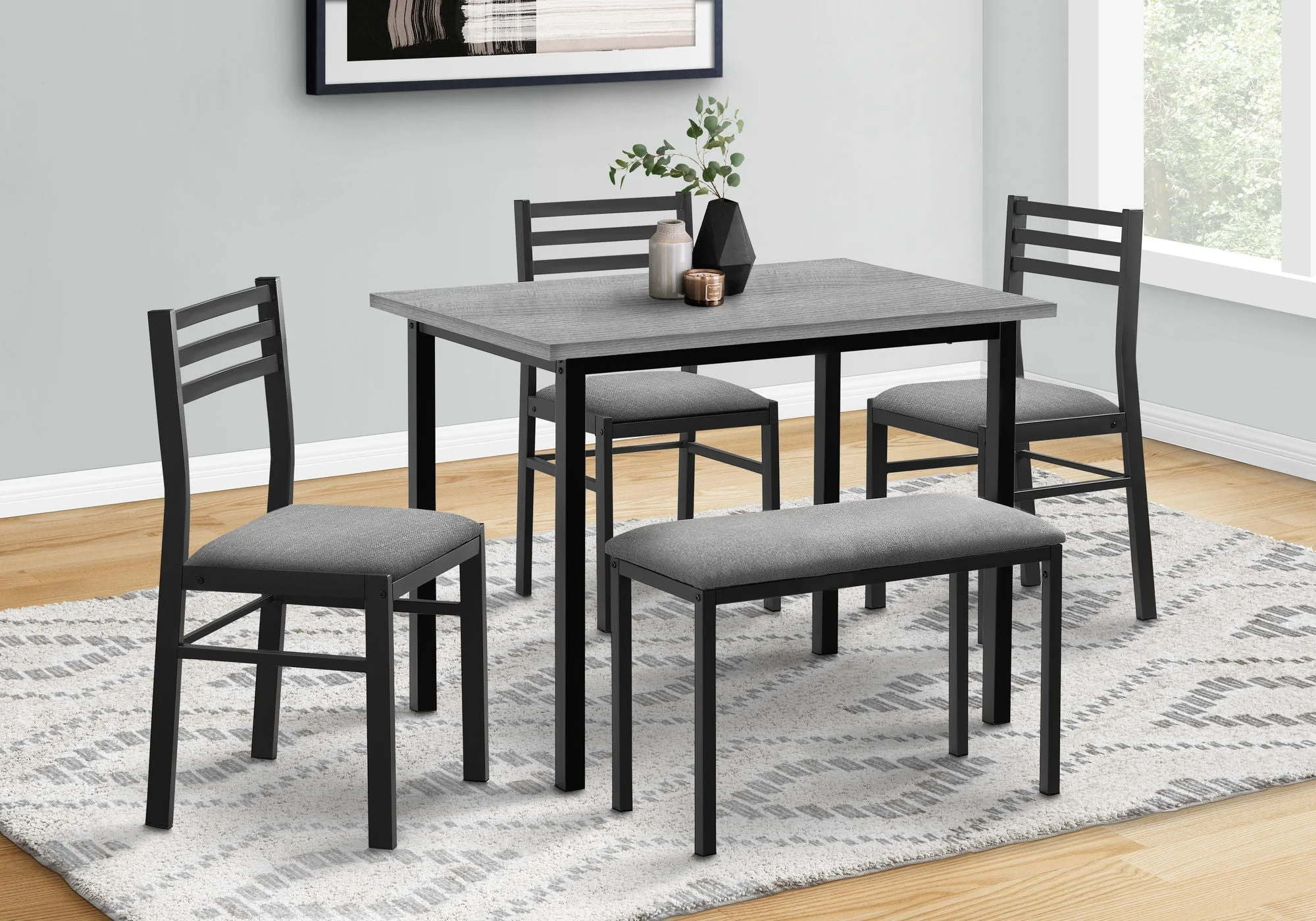 Dining Set, 5 Pieces Set, Rectangular, Small, Contemporary & Modern - Image 2