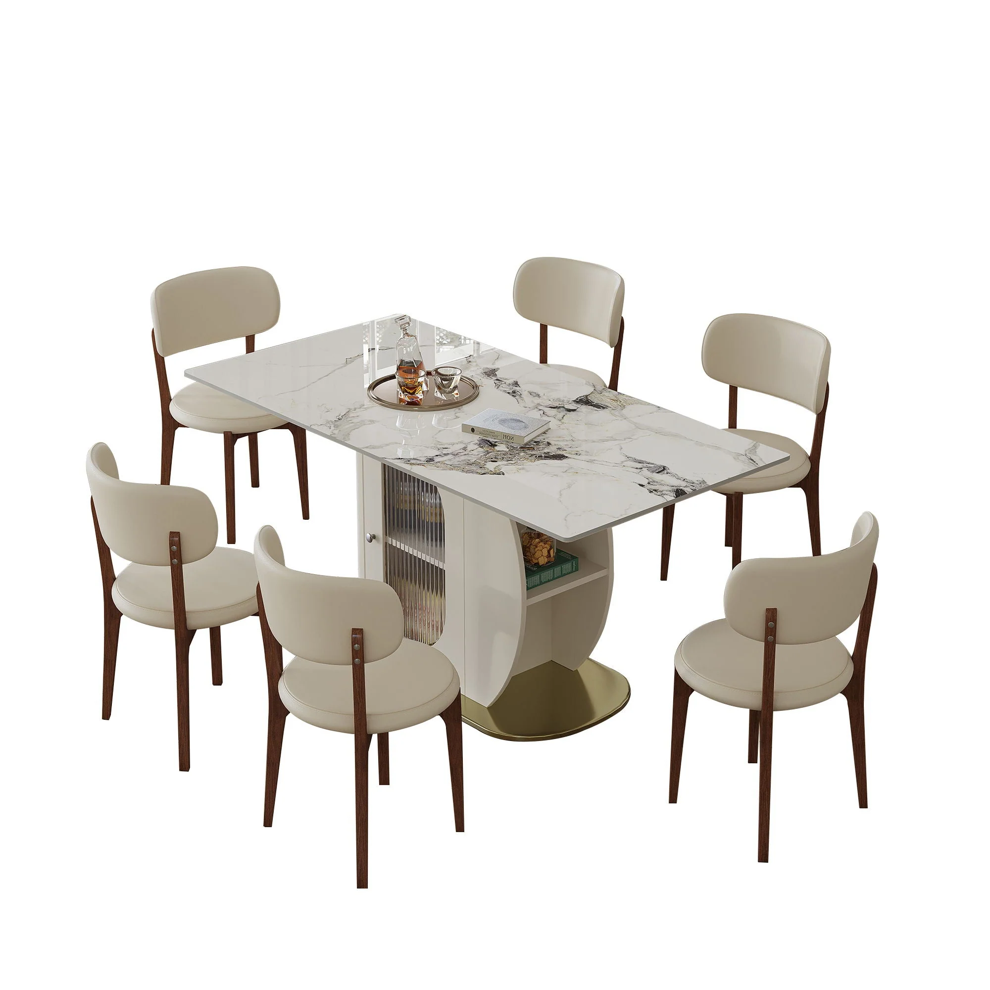 Dining Table Set With Storage, Includes Chairs For Kitchen - Image 2