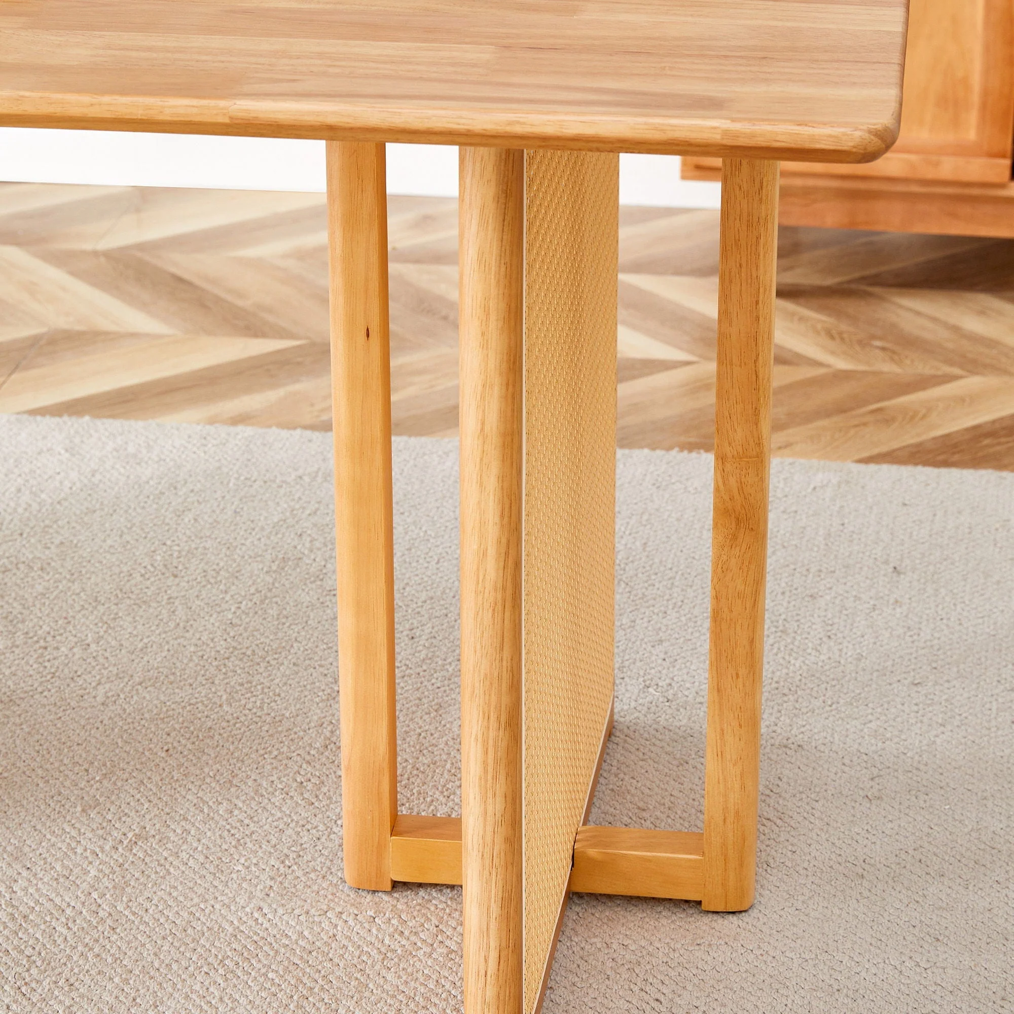 Dining Table With Imitation Rattan Design For Dining Room - Image 10