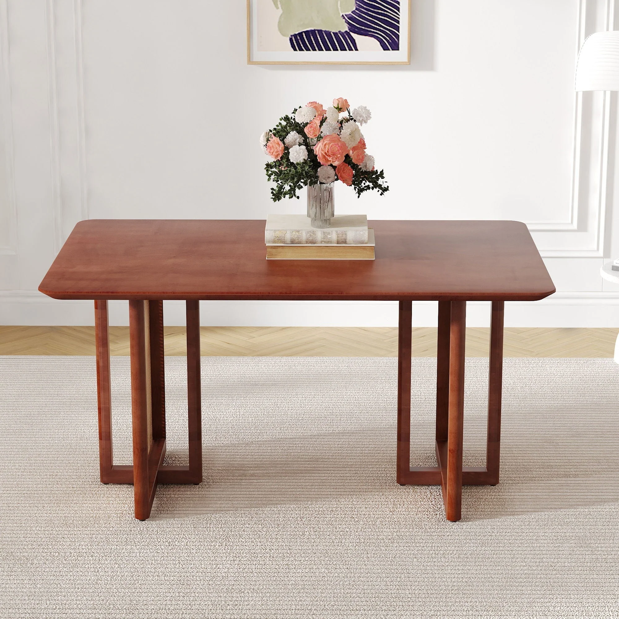 Dining Table With Imitation Rattan Design For Dining Room - Image 11