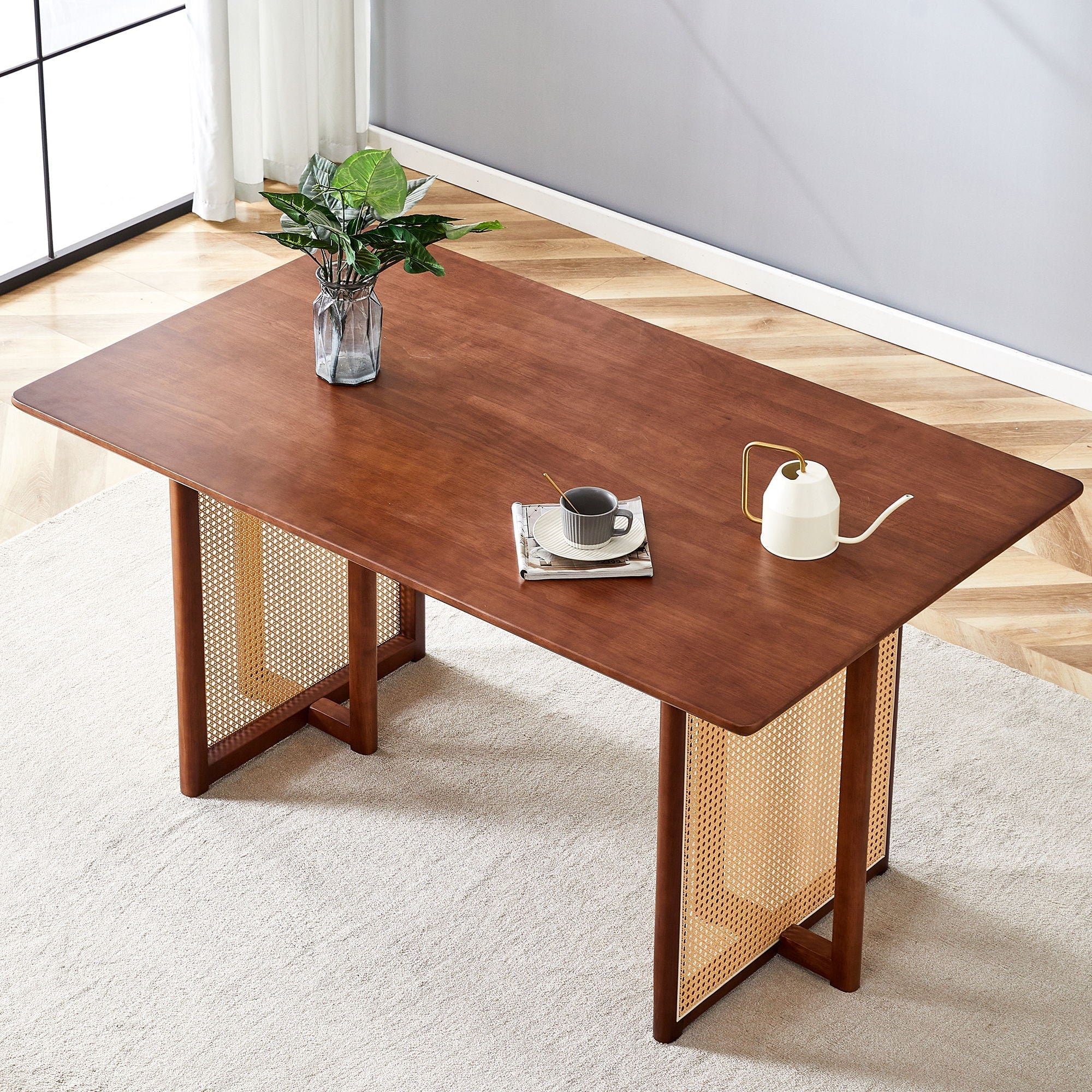 Dining Table With Imitation Rattan Design For Dining Room - Image 16