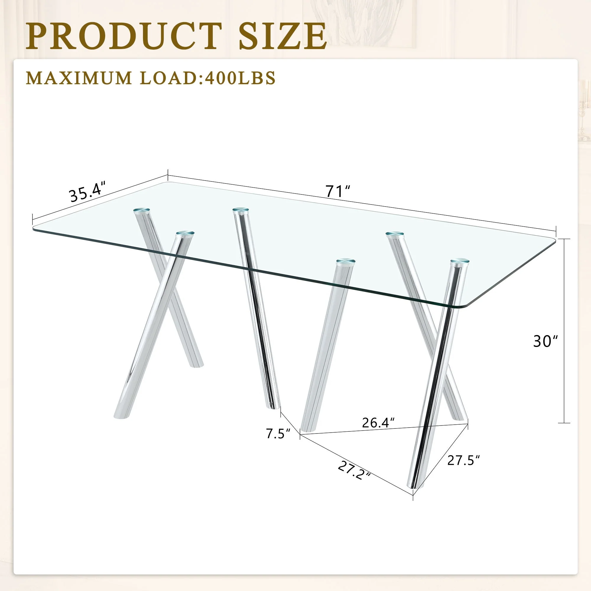 Dining Table With Transparent Surface - Image 3