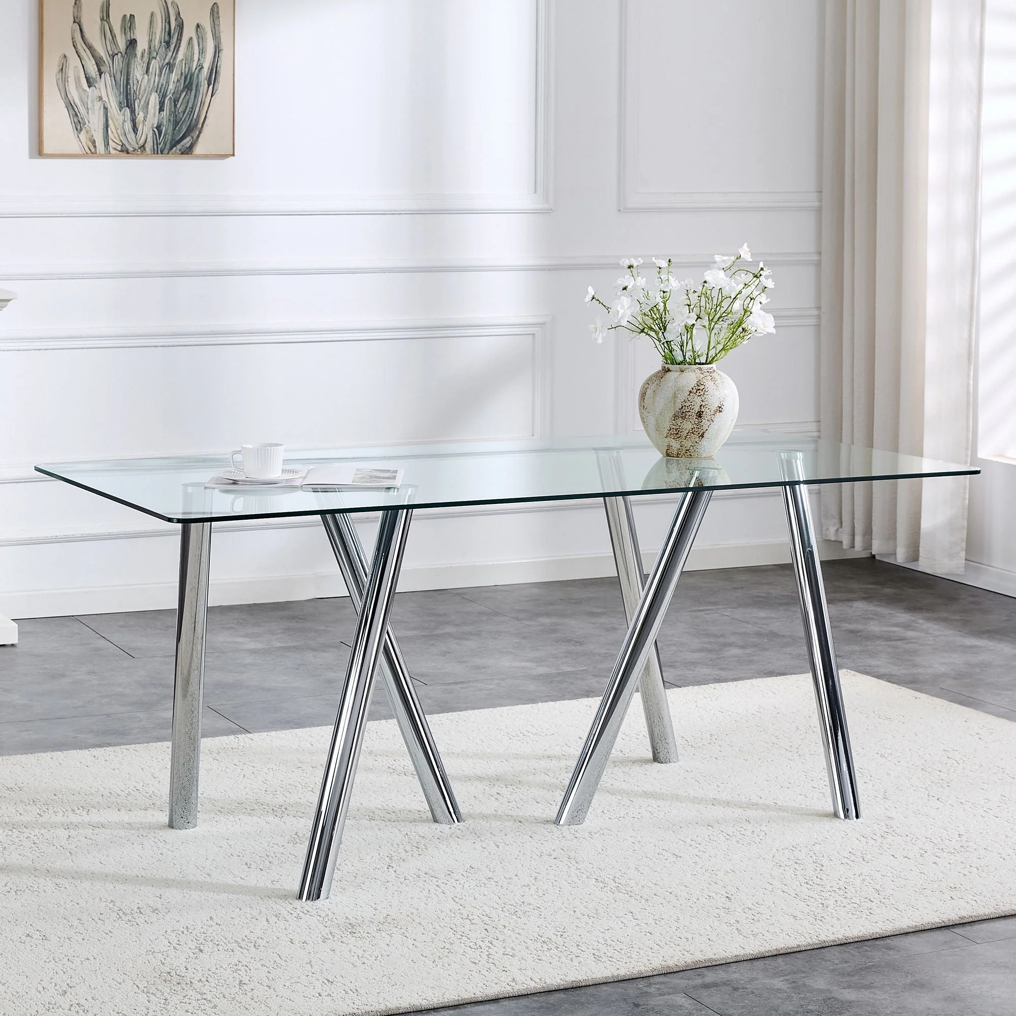 Dining Table With Transparent Surface - Image 4