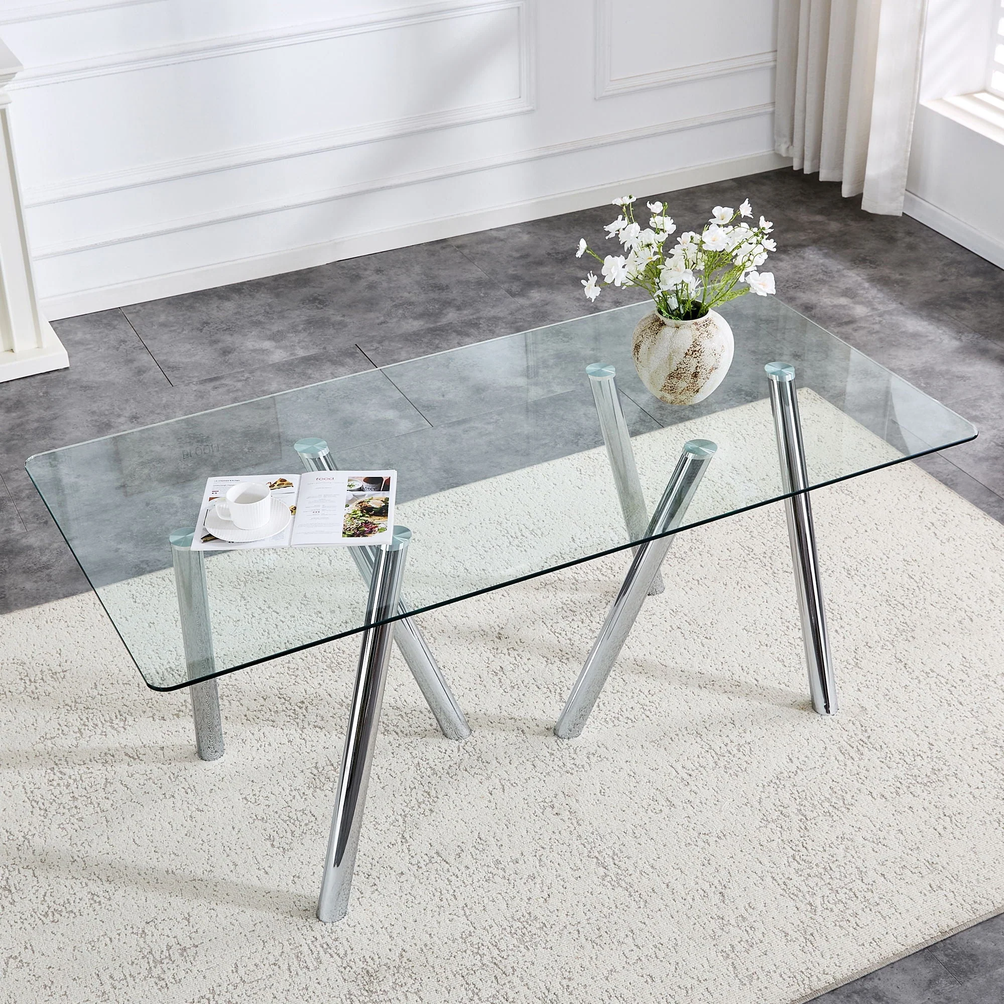 Dining Table With Transparent Surface - Image 8