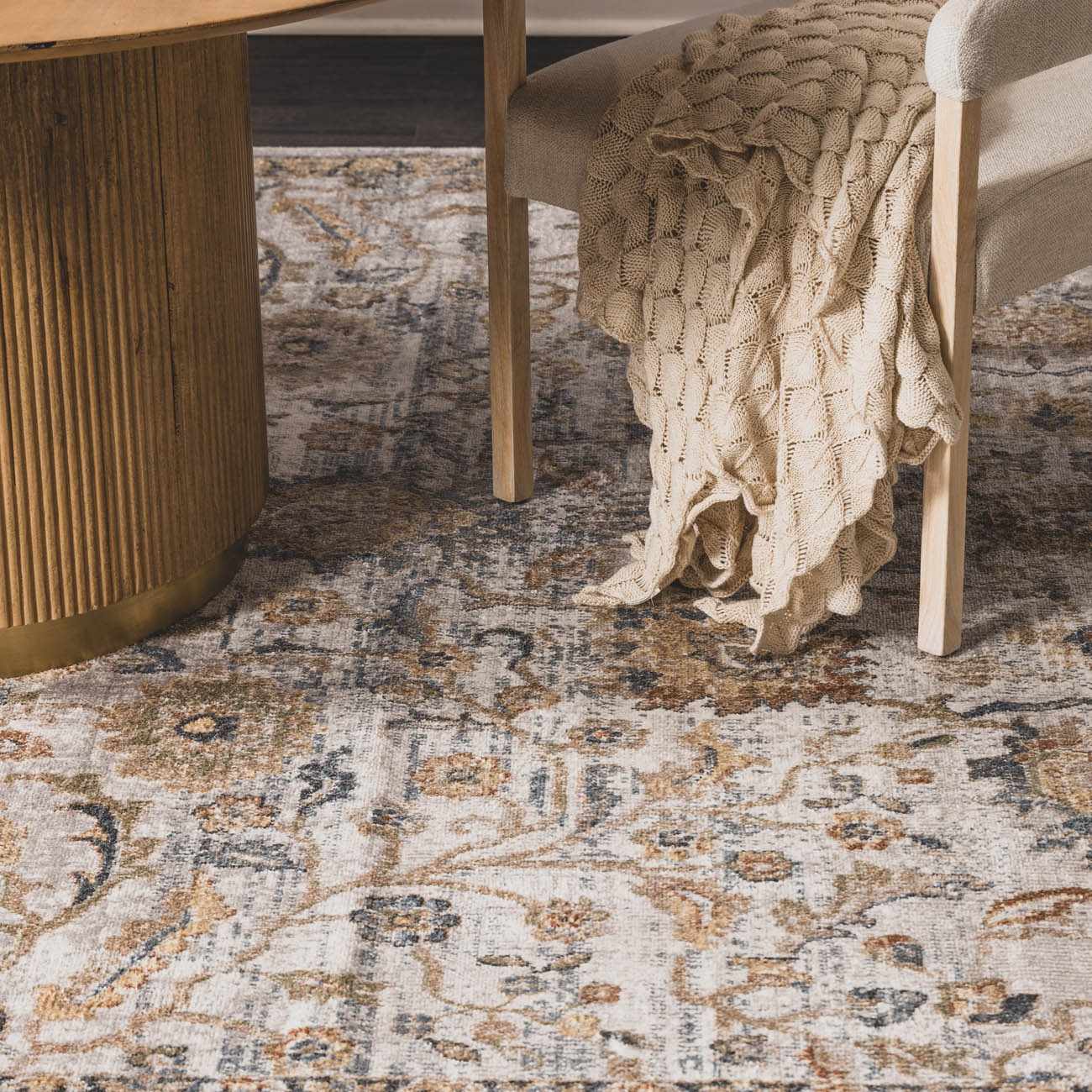 Dion Washable Floral Rug - Image 11