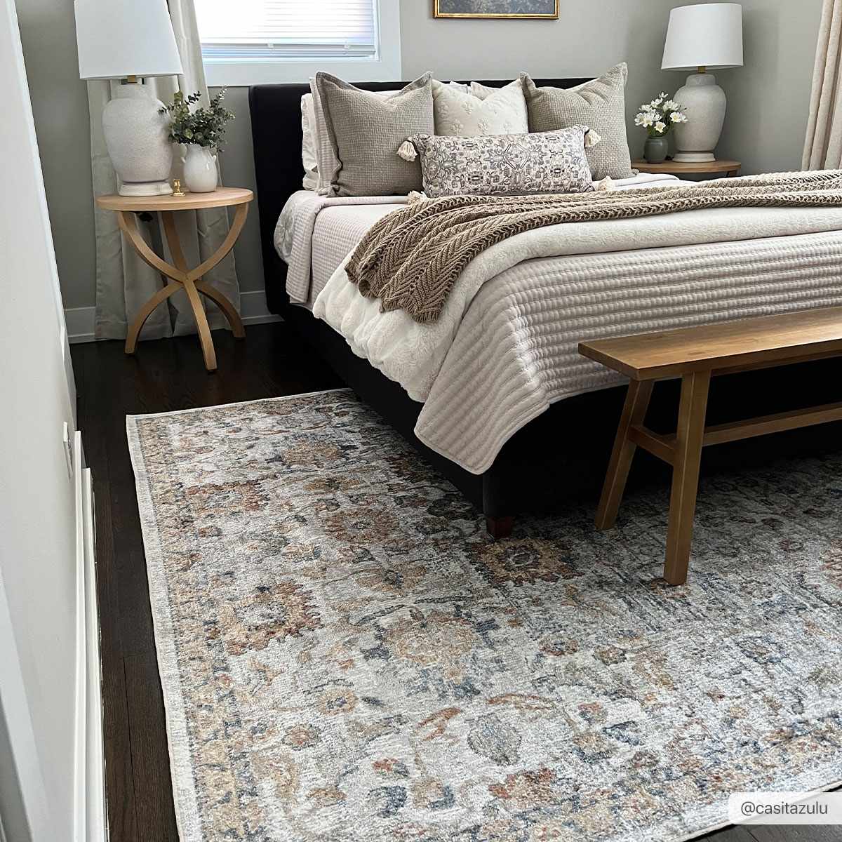 Dion Washable Floral Rug - Image 2