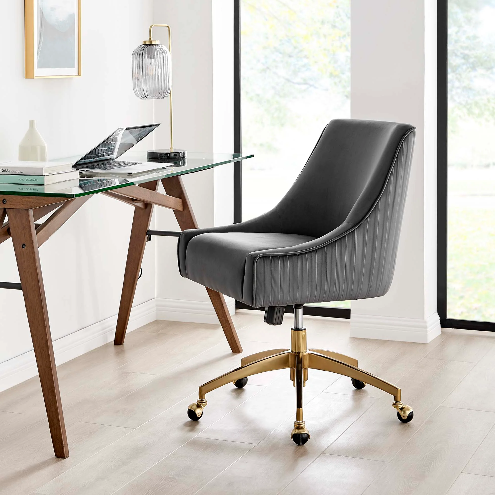 Discern Performance Velvet Office Chair by Modway - Image 11