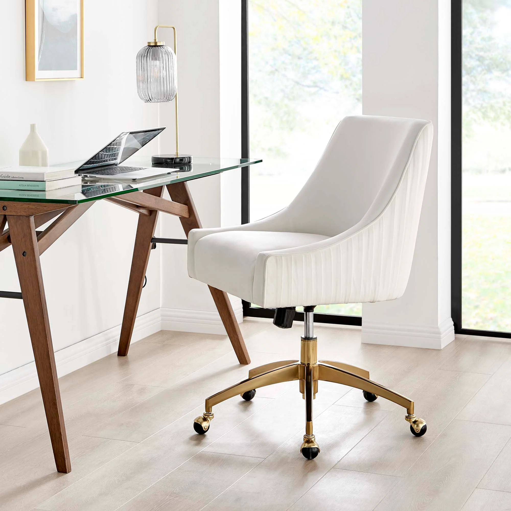 Discern Performance Velvet Office Chair by Modway - Image 6