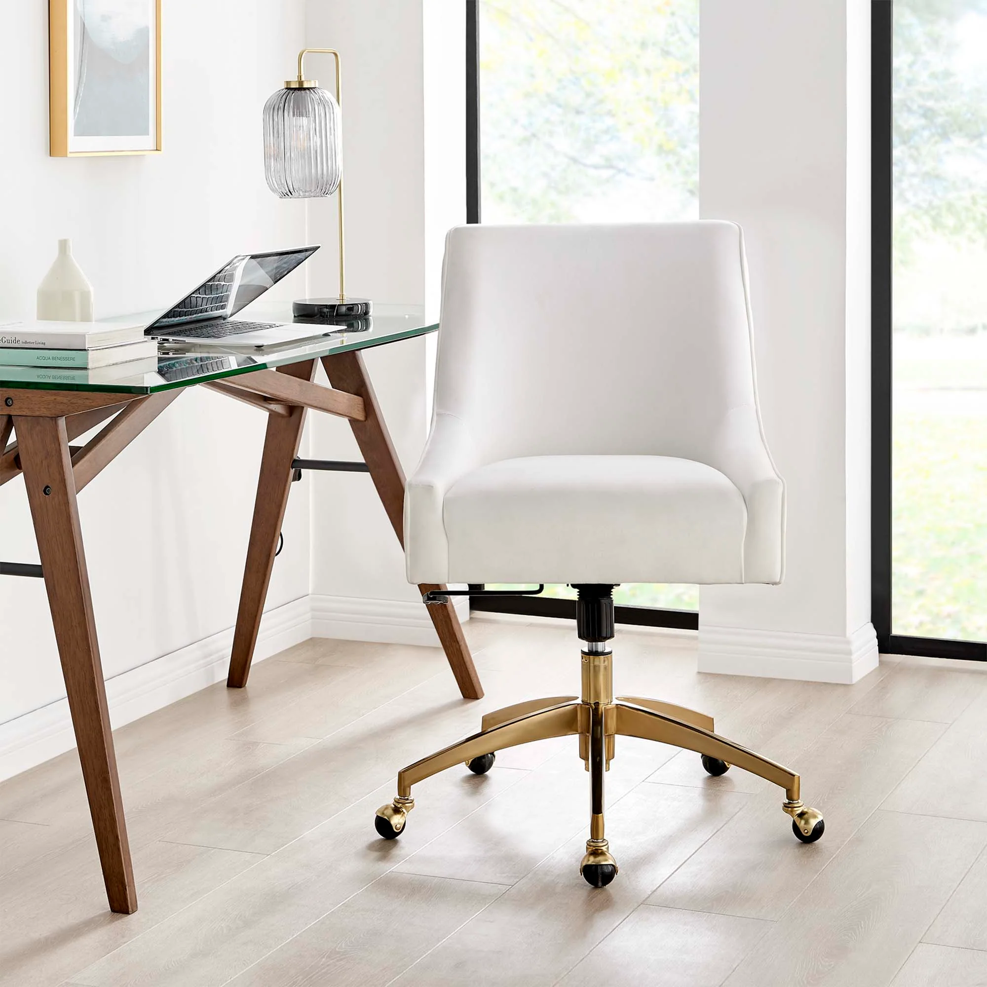 Discern Performance Velvet Office Chair by Modway - Image 7