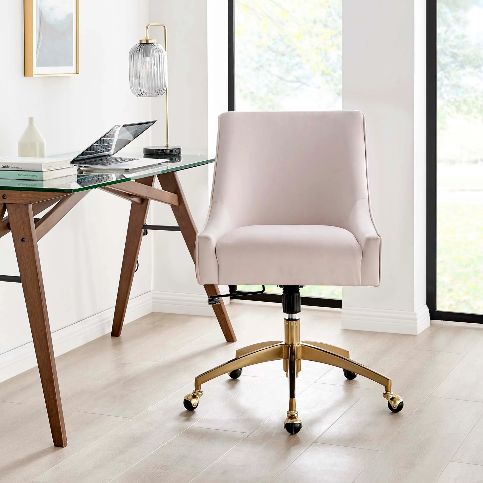 Discern Performance Velvet Office Chair by Modway - Image 8