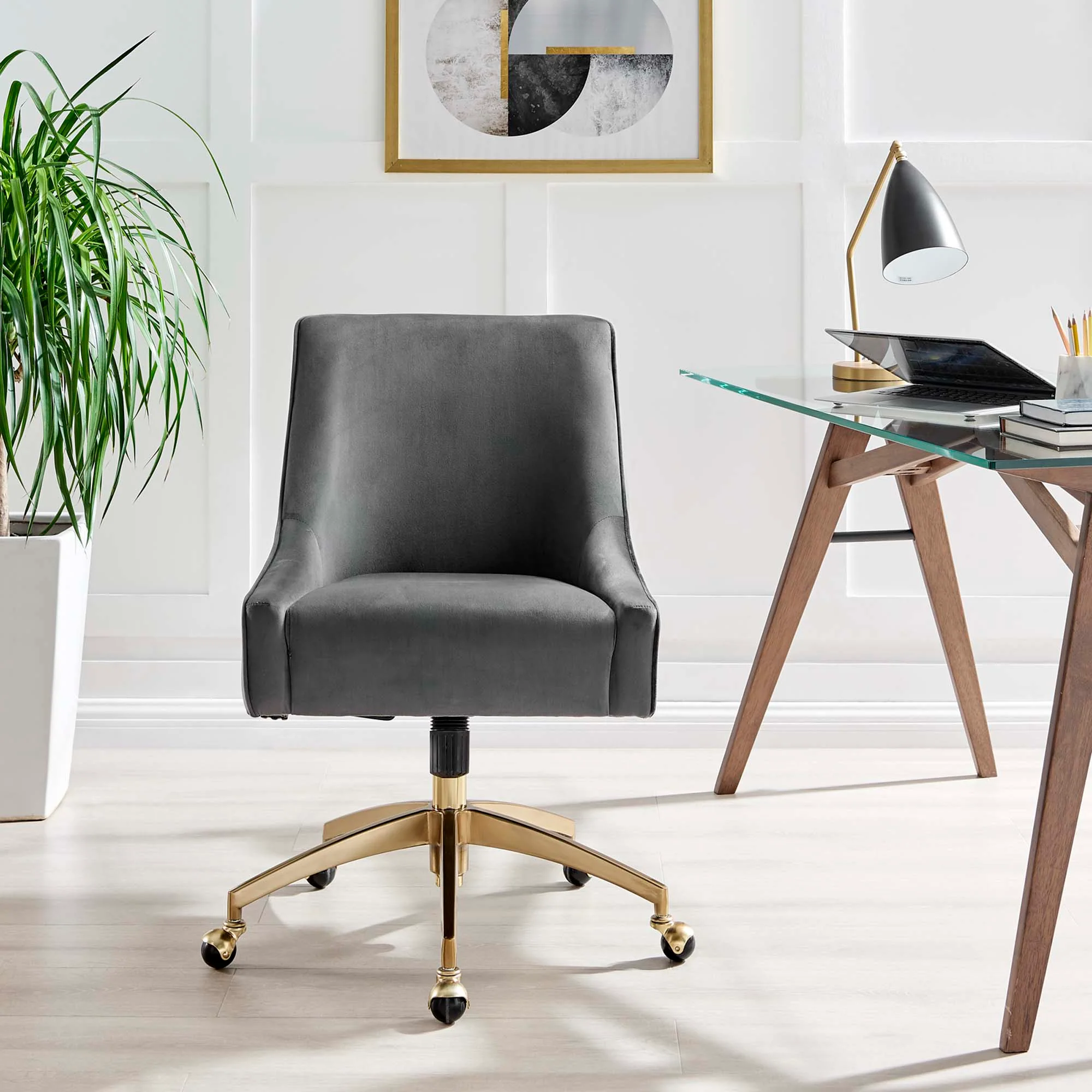 Discern Performance Velvet Office Chair by Modway - Image 10