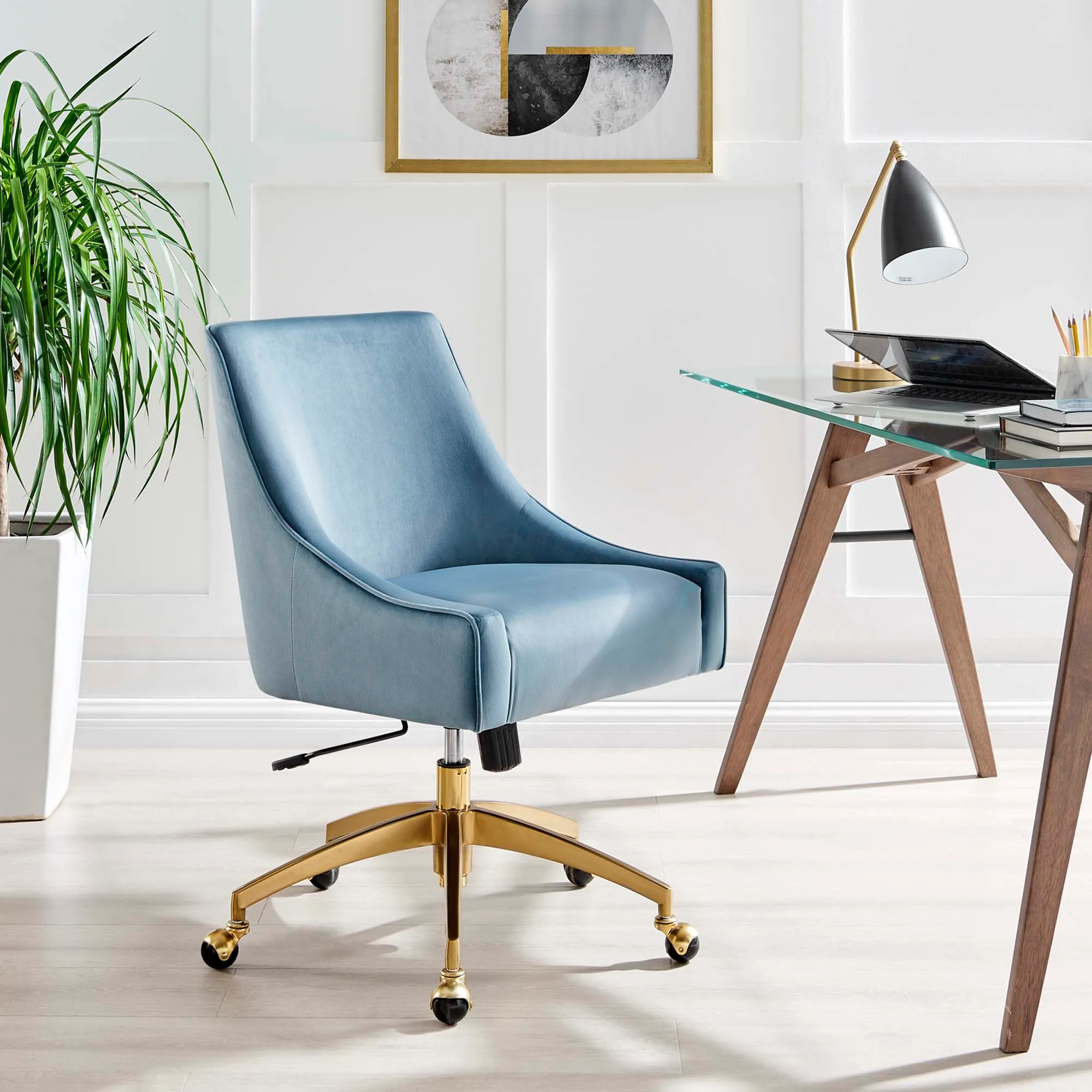 Discern Performance Velvet Office Chair by Modway - Image 12