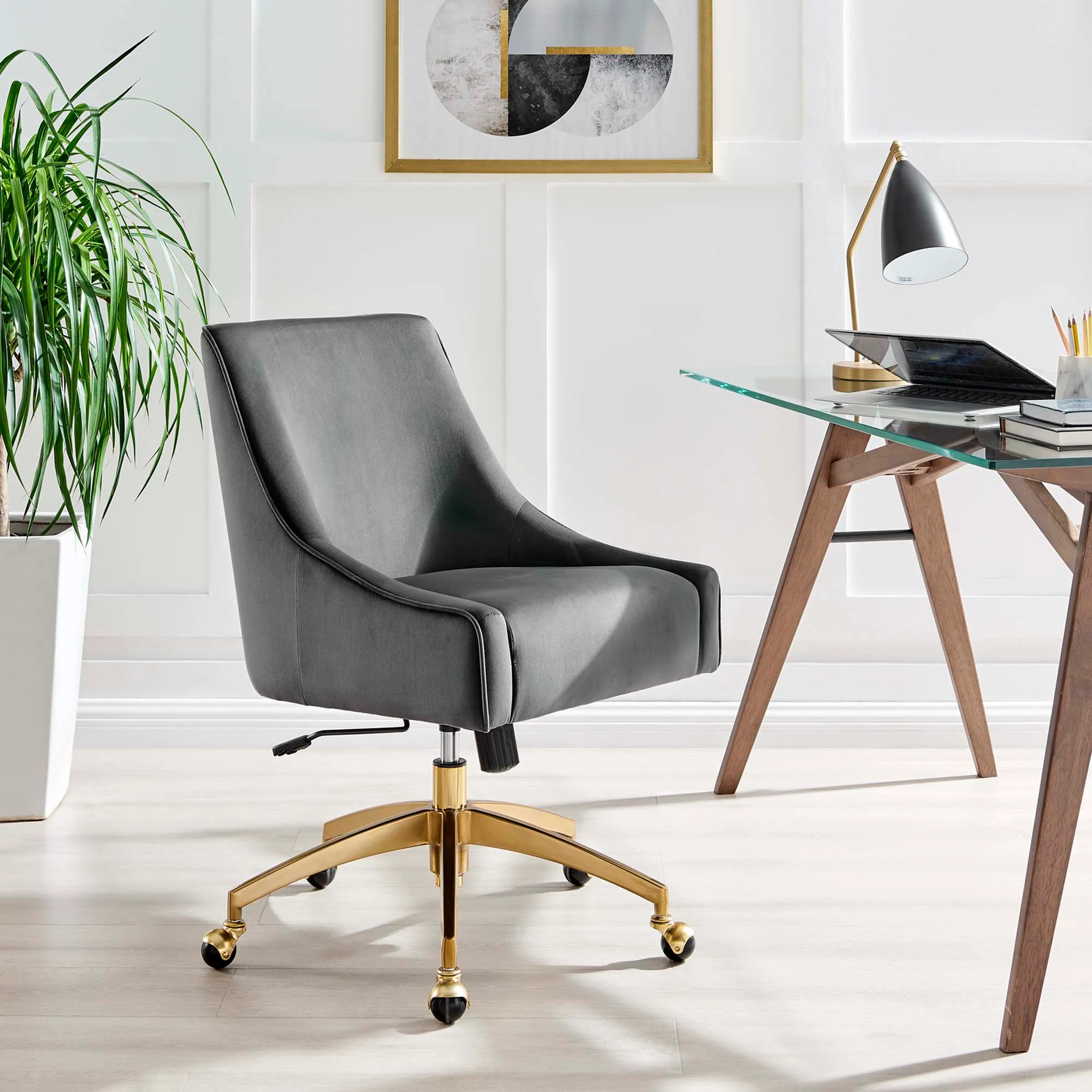 Discern Performance Velvet Office Chair by Modway - Image 13