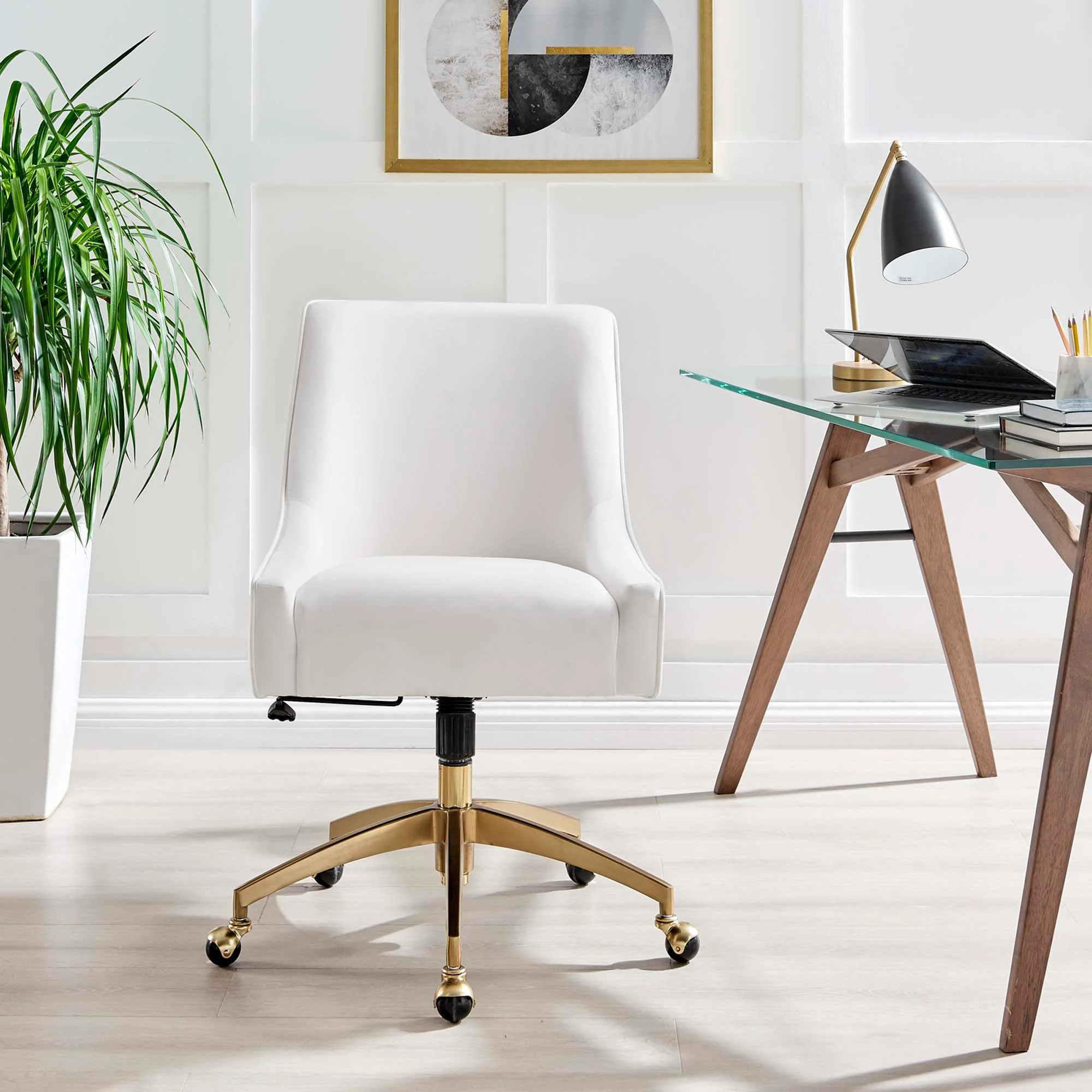 Discern Performance Velvet Office Chair by Modway - Image 7