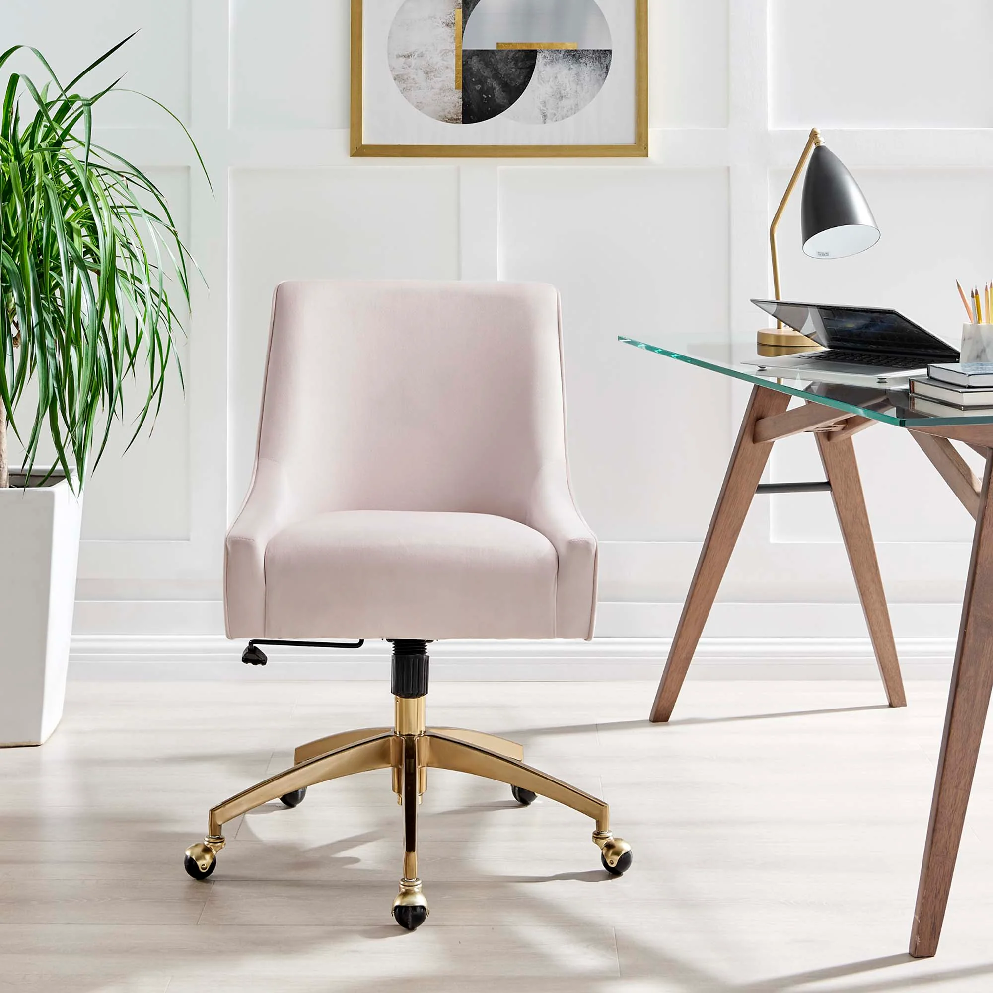 Discern Performance Velvet Office Chair by Modway - Image 8
