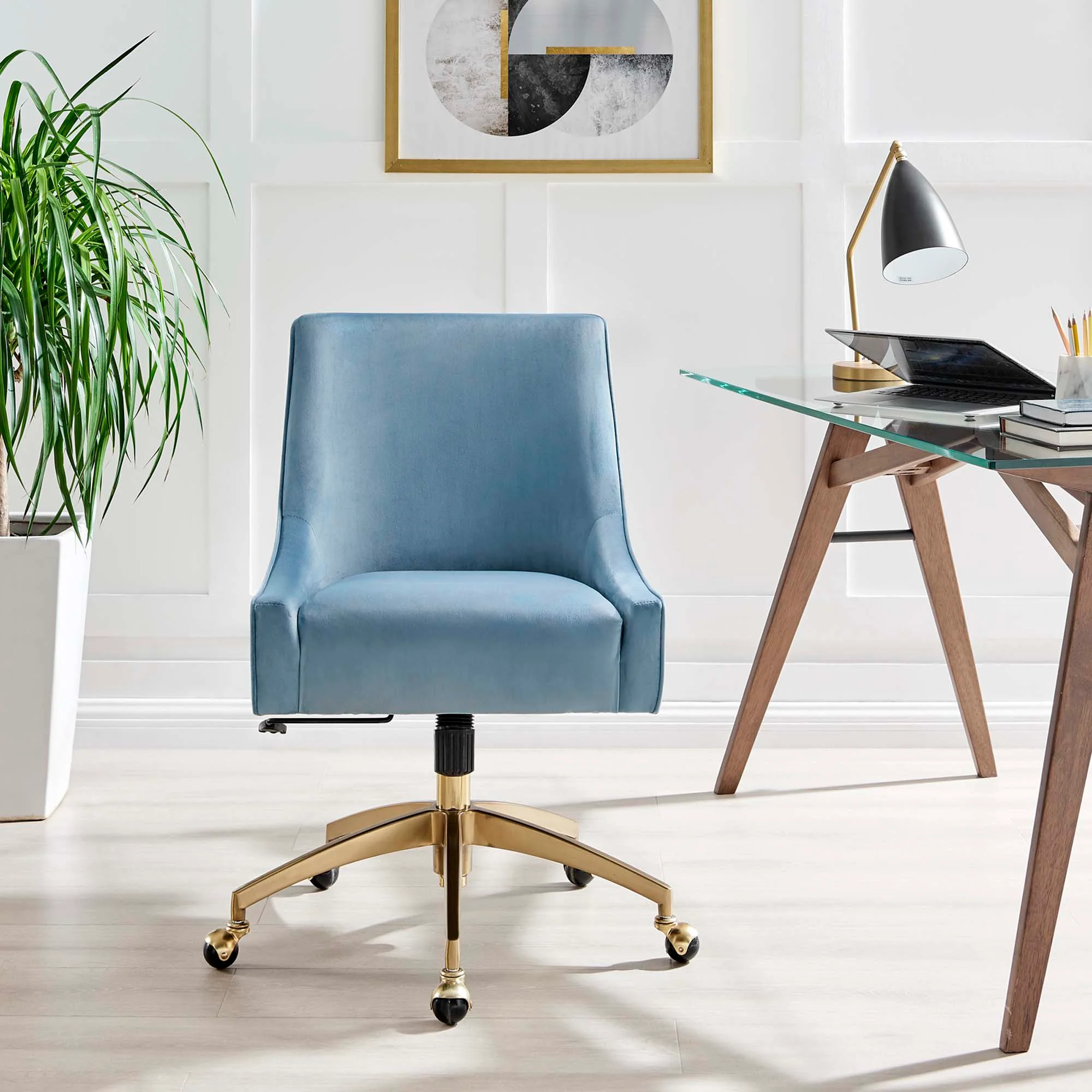 Discern Performance Velvet Office Chair by Modway - Image 9