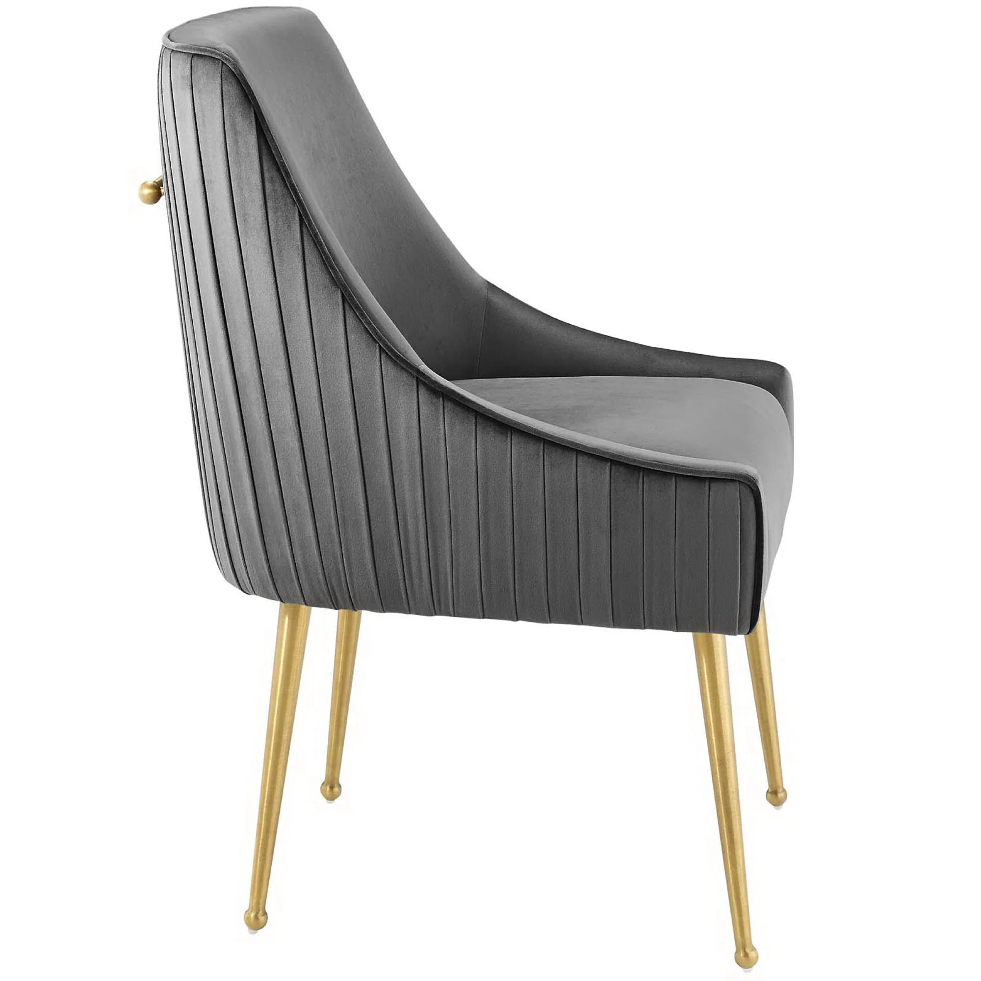 Discern Pleated Back Upholstered Performance Velvet Dining Chair by Modway - Image 11