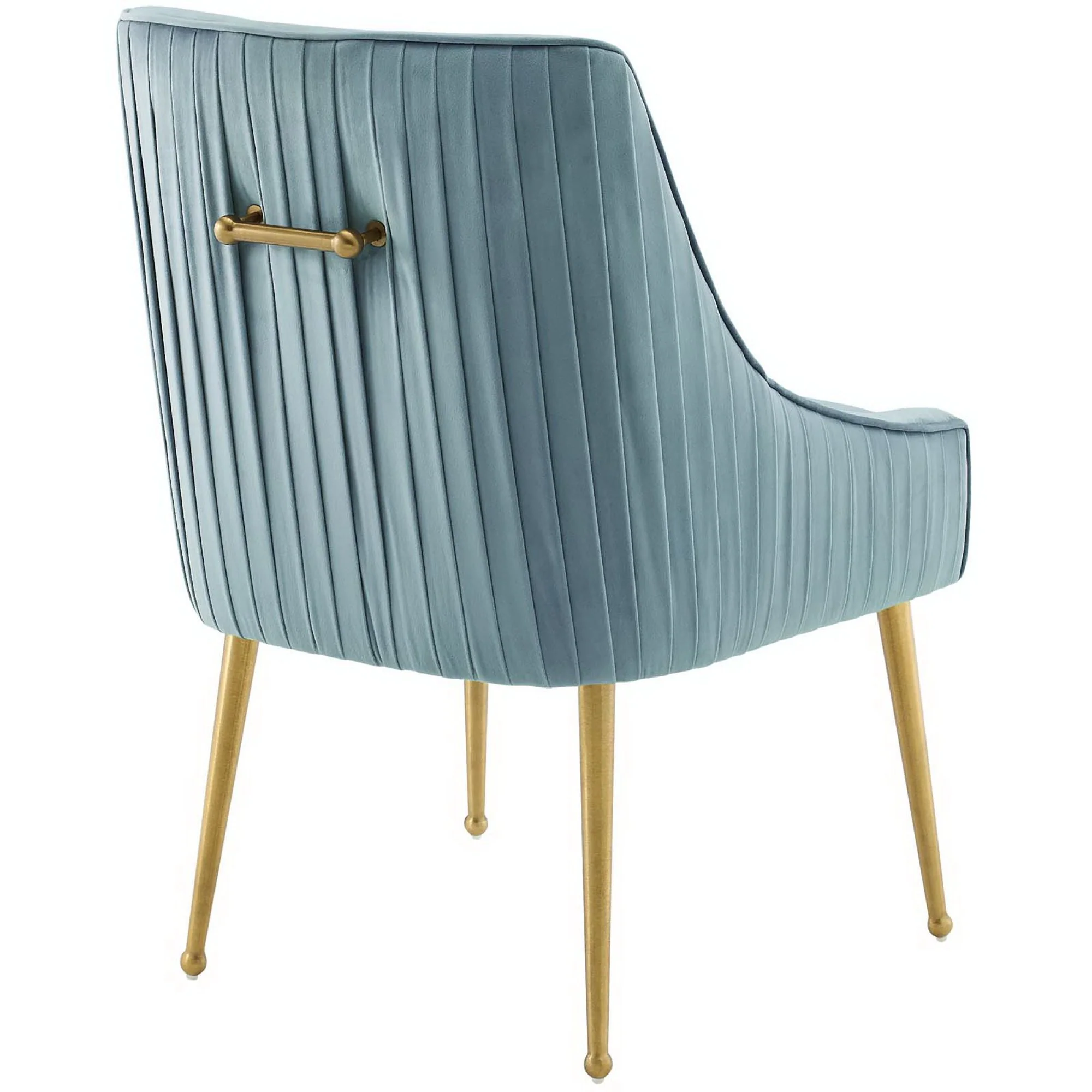 Discern Pleated Back Upholstered Performance Velvet Dining Chair Set of 2 by Modway - Image 3