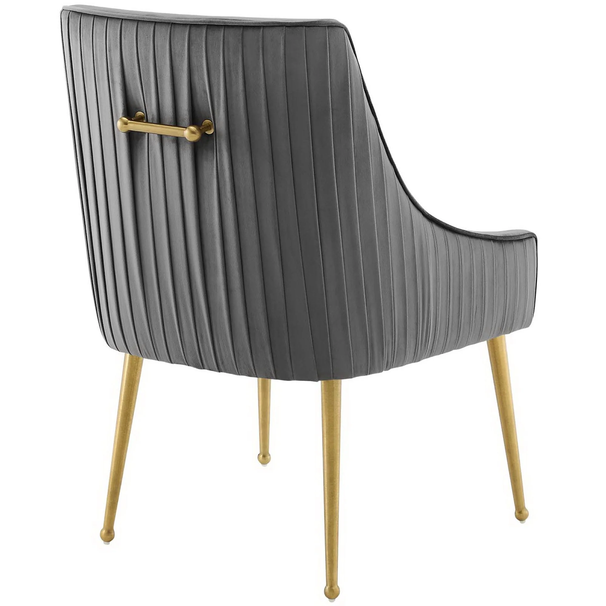 Discern Pleated Back Upholstered Performance Velvet Dining Chair Set of 2 by Modway - Image 6