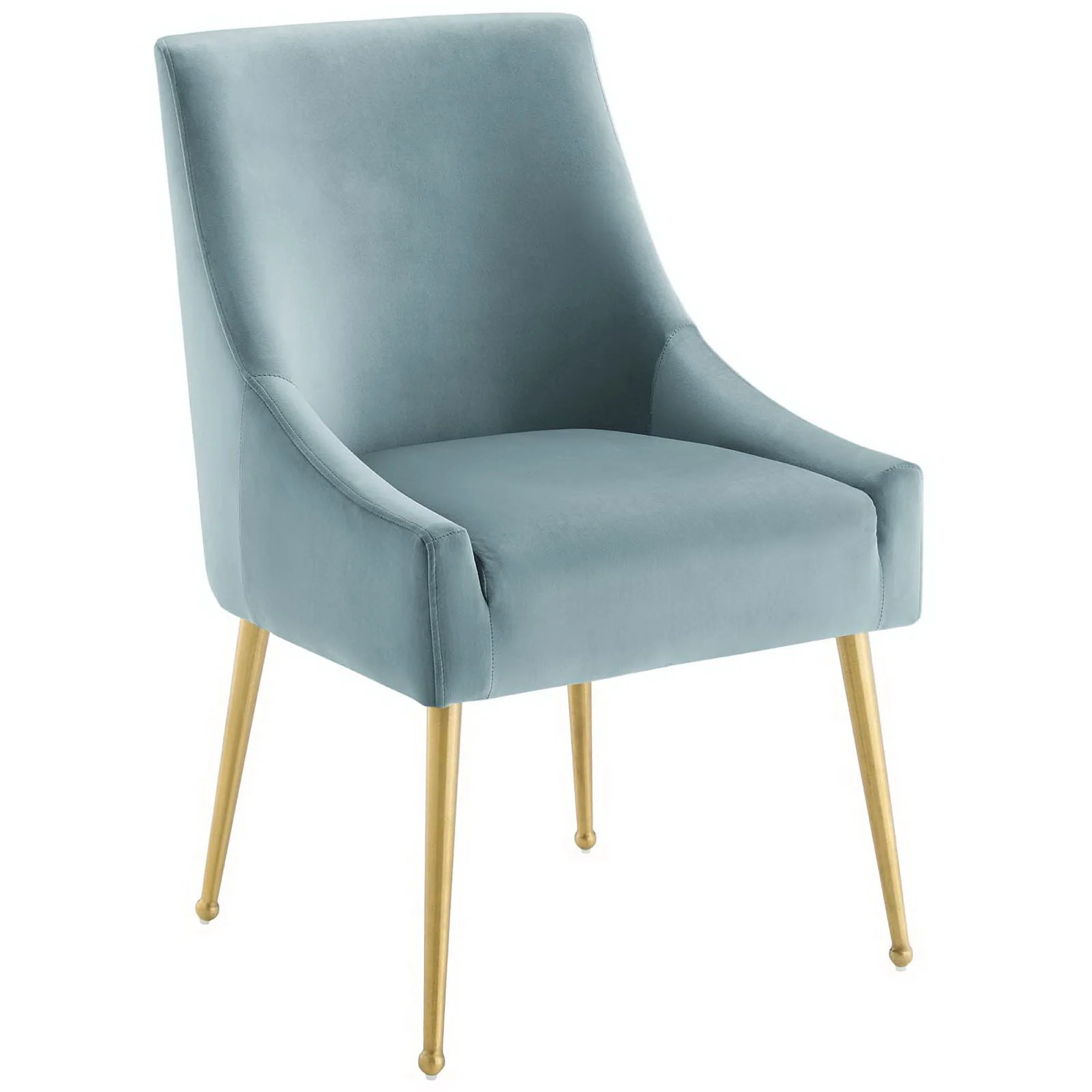 Discern Upholstered Performance Velvet Dining Chair Set of 2 - Image 2