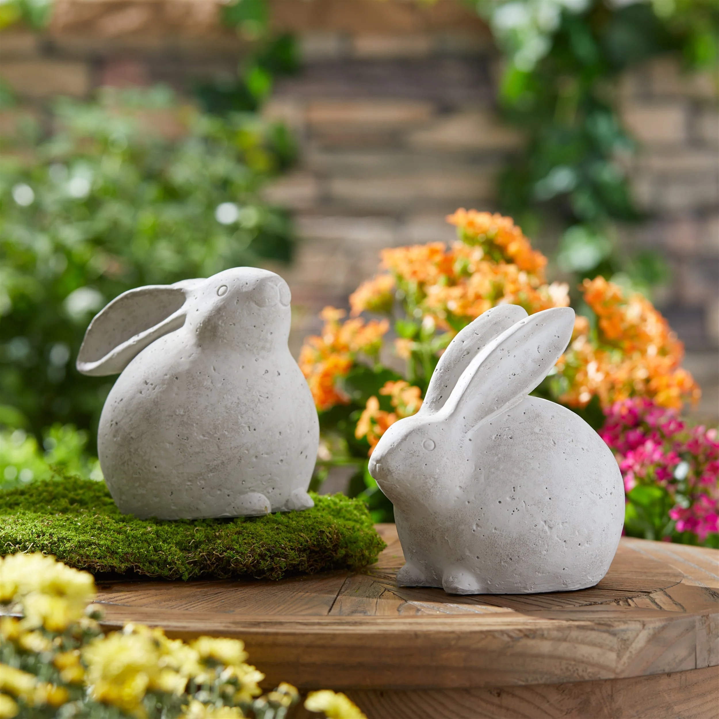 Distressed Bunny Figurine Set of 2 - Image 2