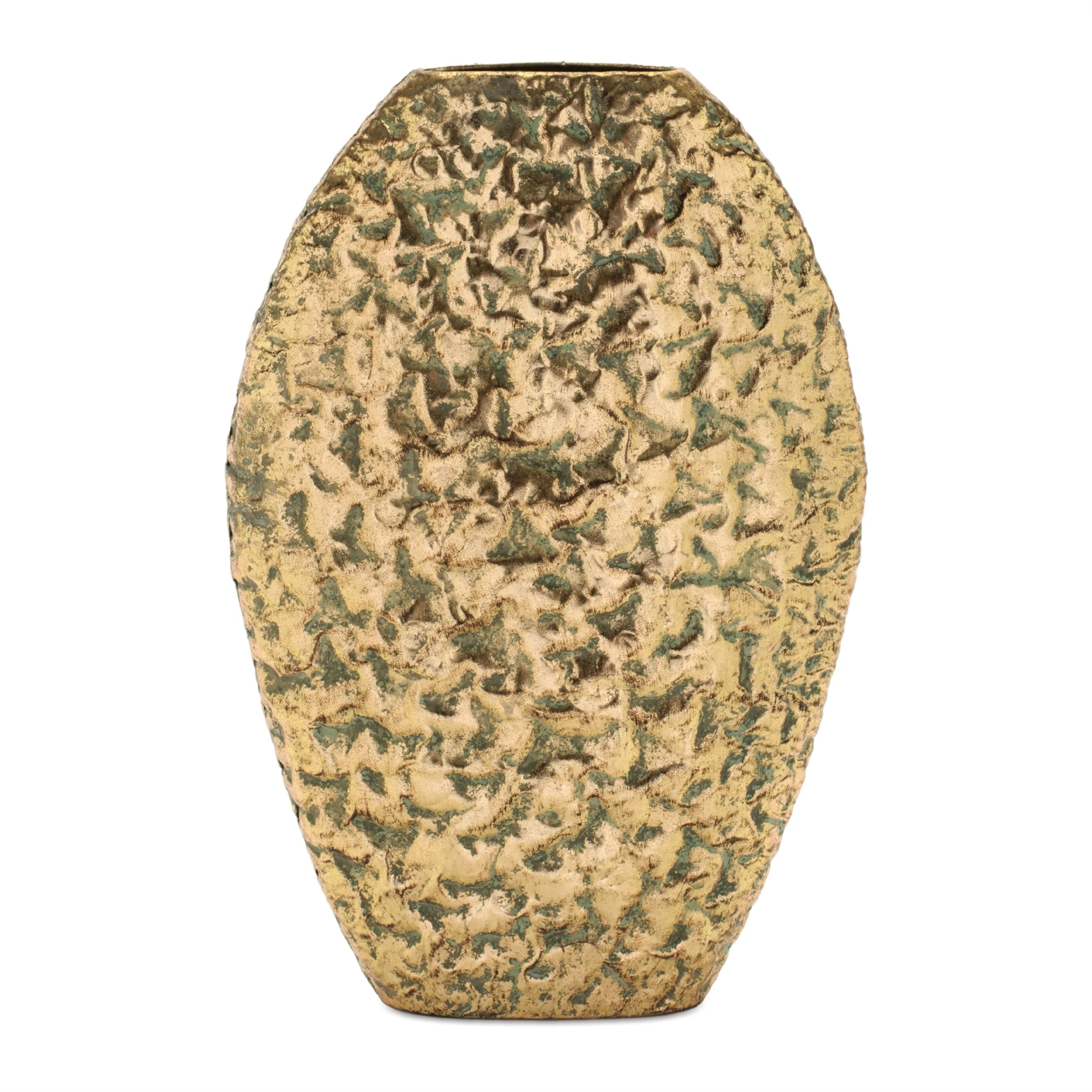 Distressed Flat Metal Vase (Set of 2) - Image 3