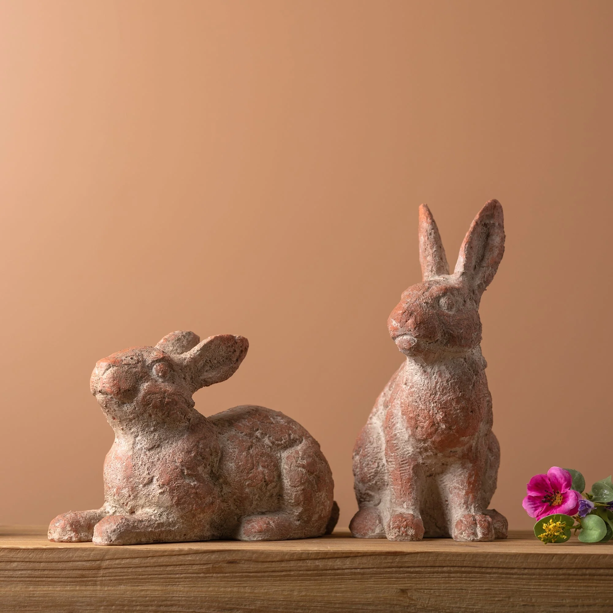 Distressed Garden Rabbit Statue (Set of 2) - Image 2