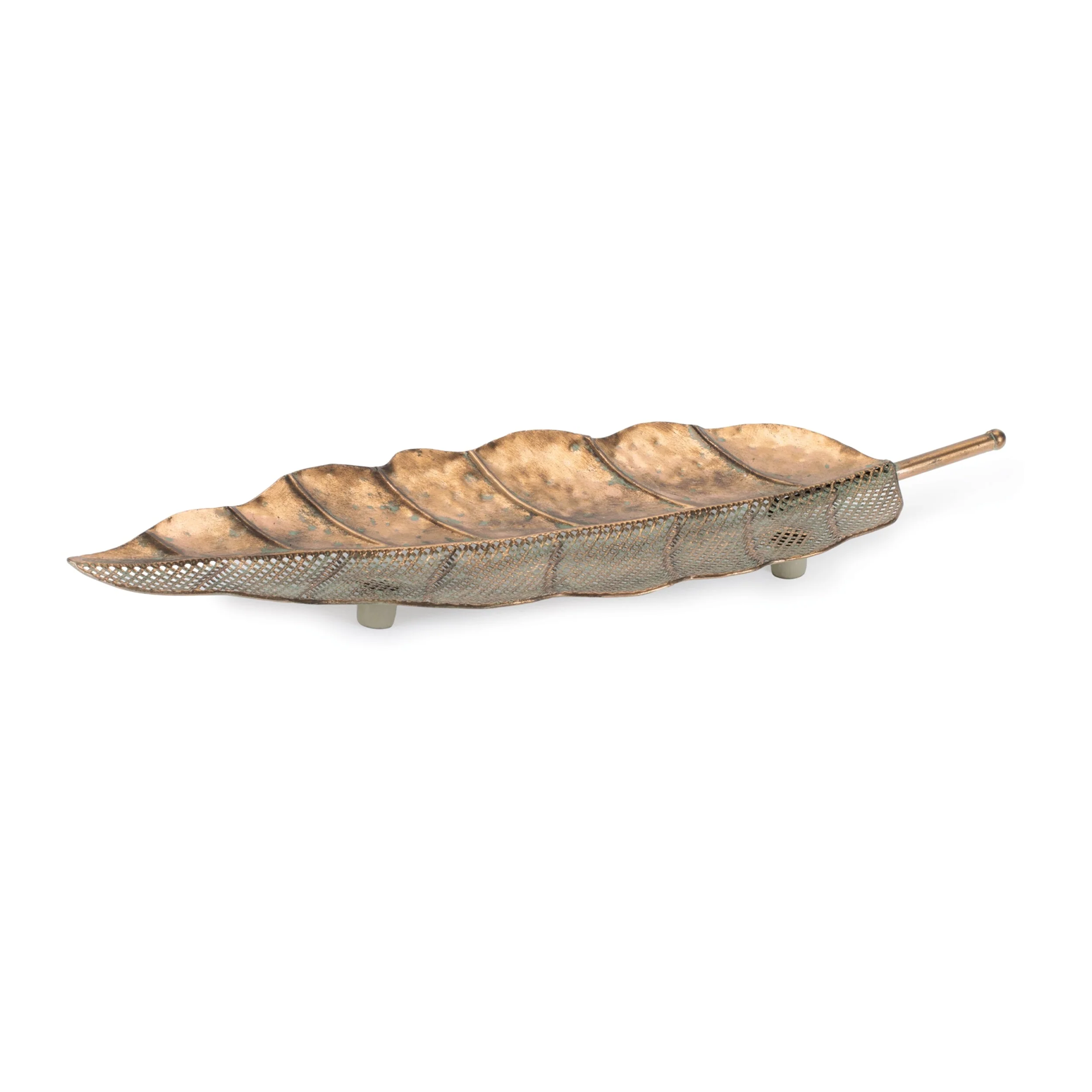 Distressed Metal Leaf Tray (Set of 2) - Image 2