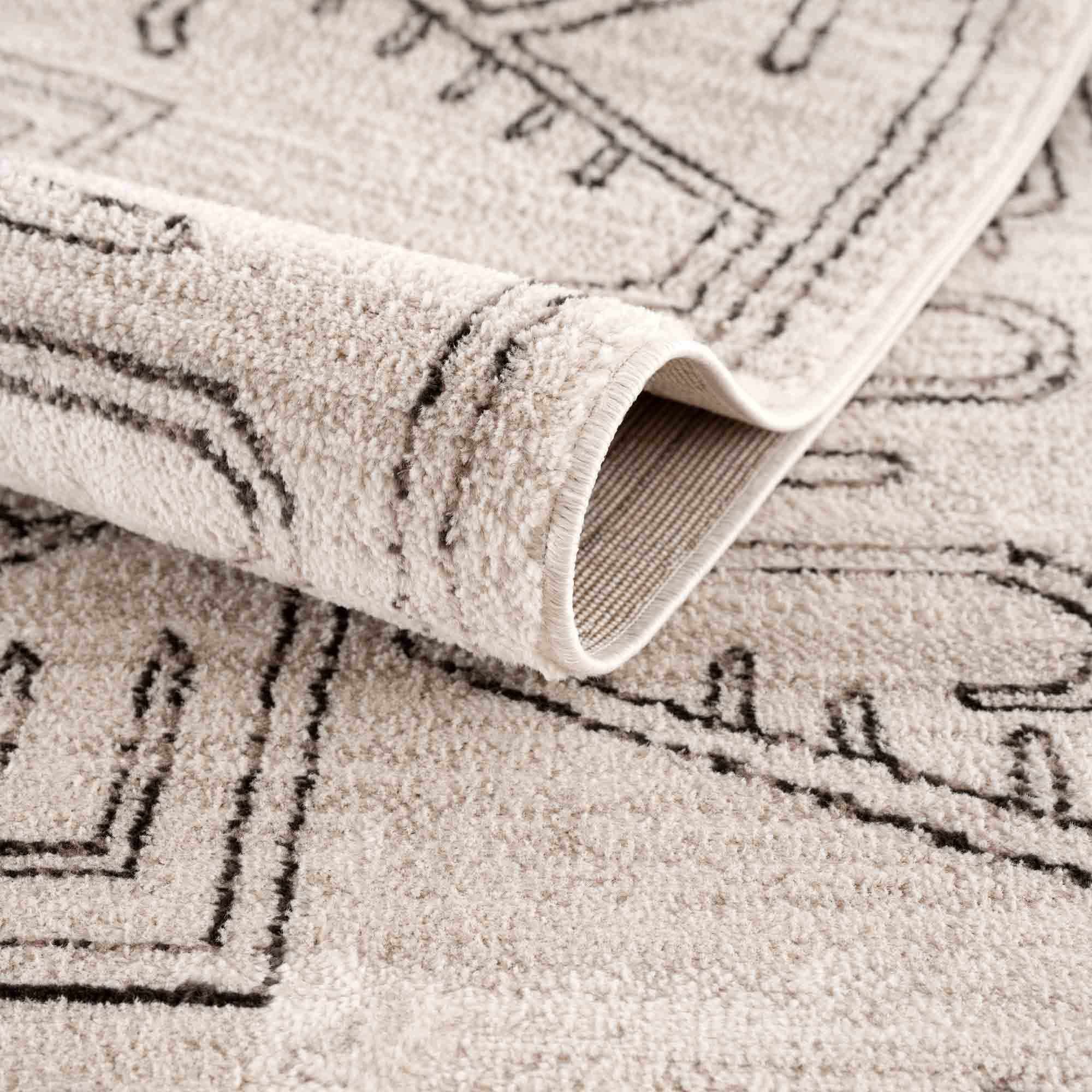 Divya Cream & Charcoal Area Rug - Clearance - Image 6