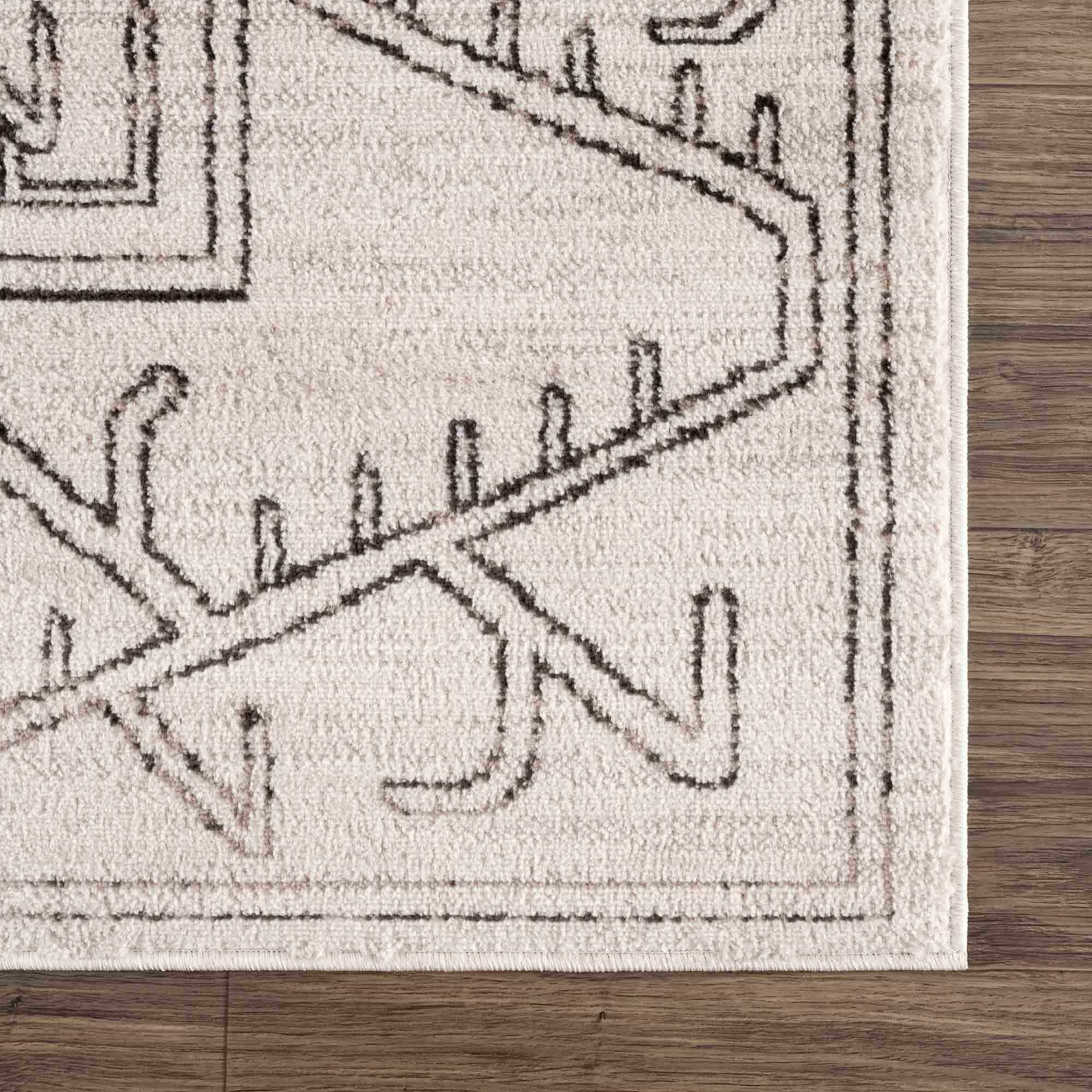 Divya Cream & Charcoal Area Rug - Clearance - Image 8